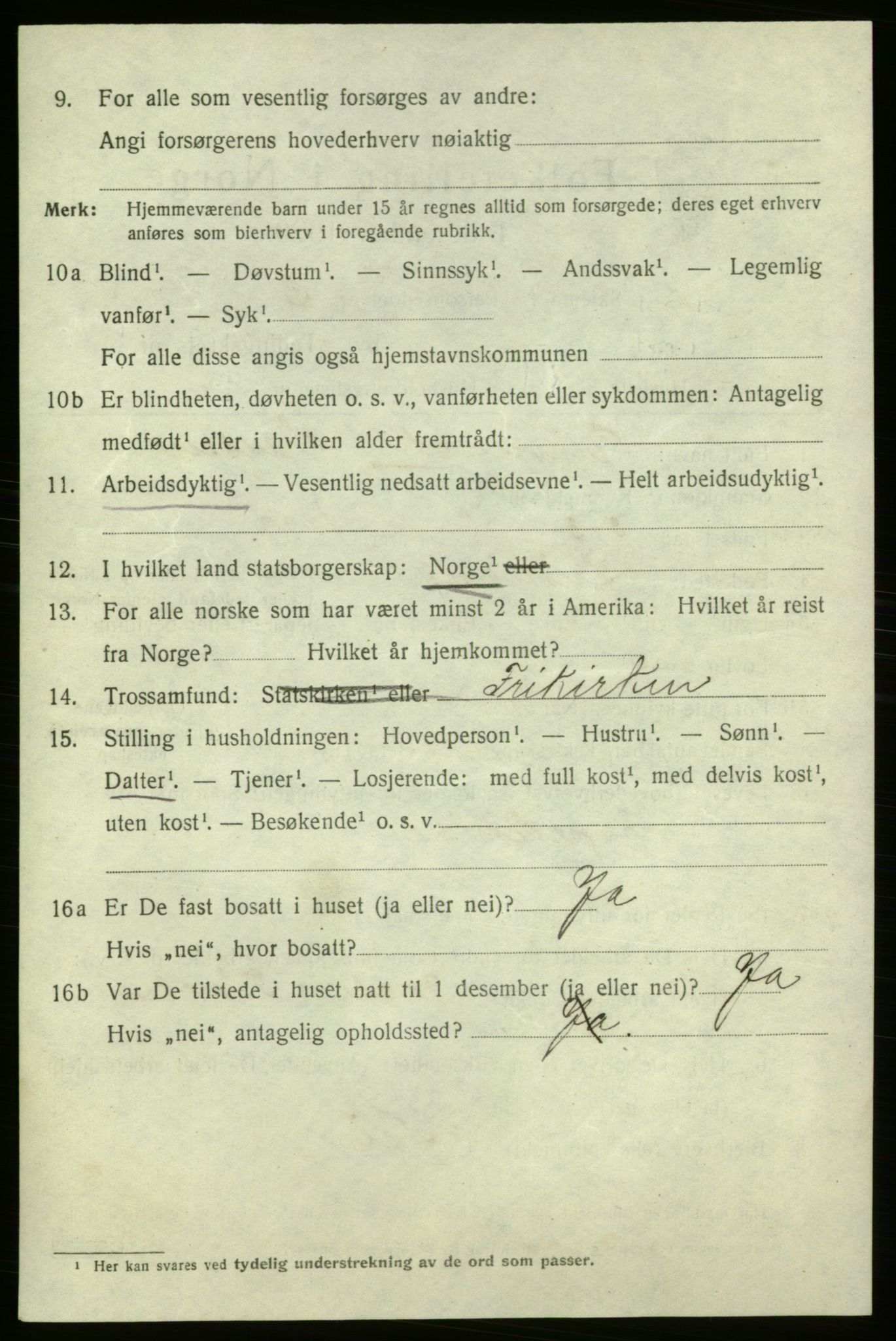 SAO, 1920 census for Fredrikshald, 1920, p. 25985