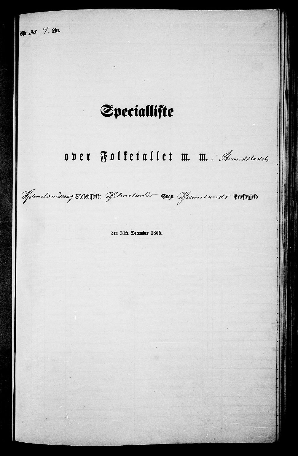 RA, 1865 census for Hjelmeland, 1865, p. 87