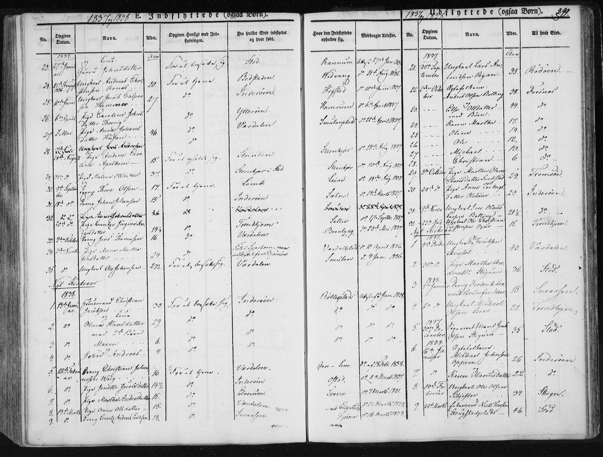 Ministerialprotokoller, klokkerbøker og fødselsregistre - Nord-Trøndelag, SAT/A-1458/735/L0339: Parish register (official) no. 735A06 /1, 1836-1848, p. 299