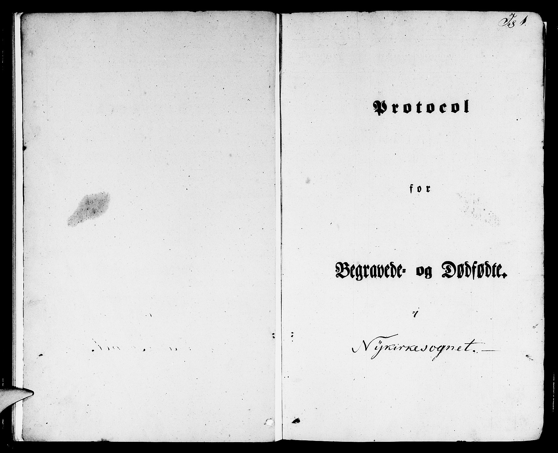 Nykirken Sokneprestembete, AV/SAB-A-77101/H/Hab: Parish register (copy) no. E 1, 1840-1866, p. 1