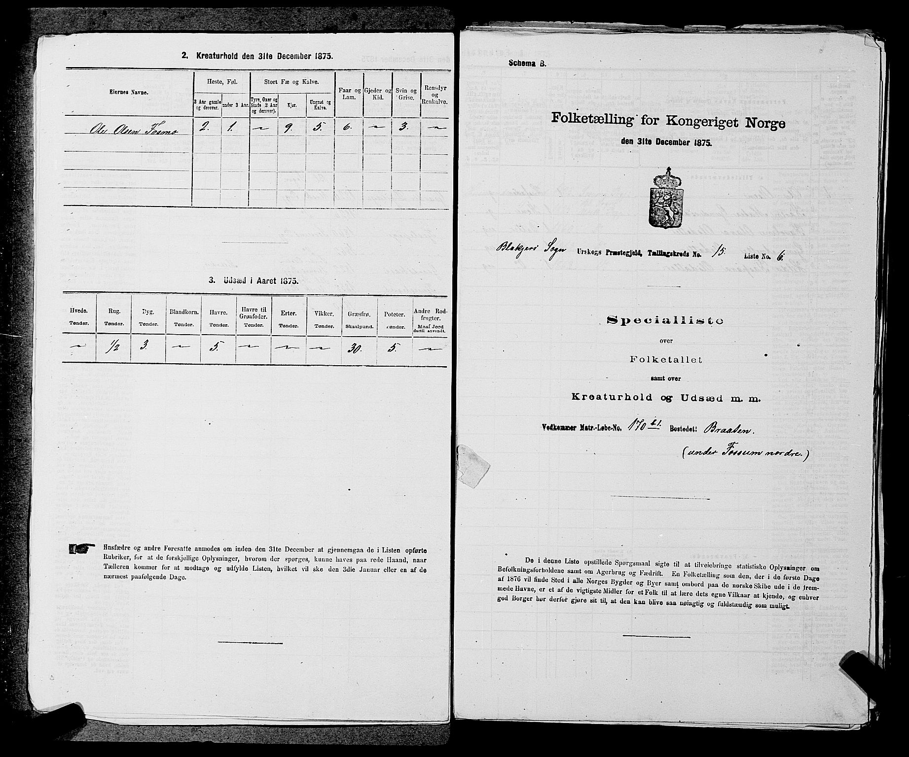 RA, 1875 census for 0224P Aurskog, 1875, p. 1517