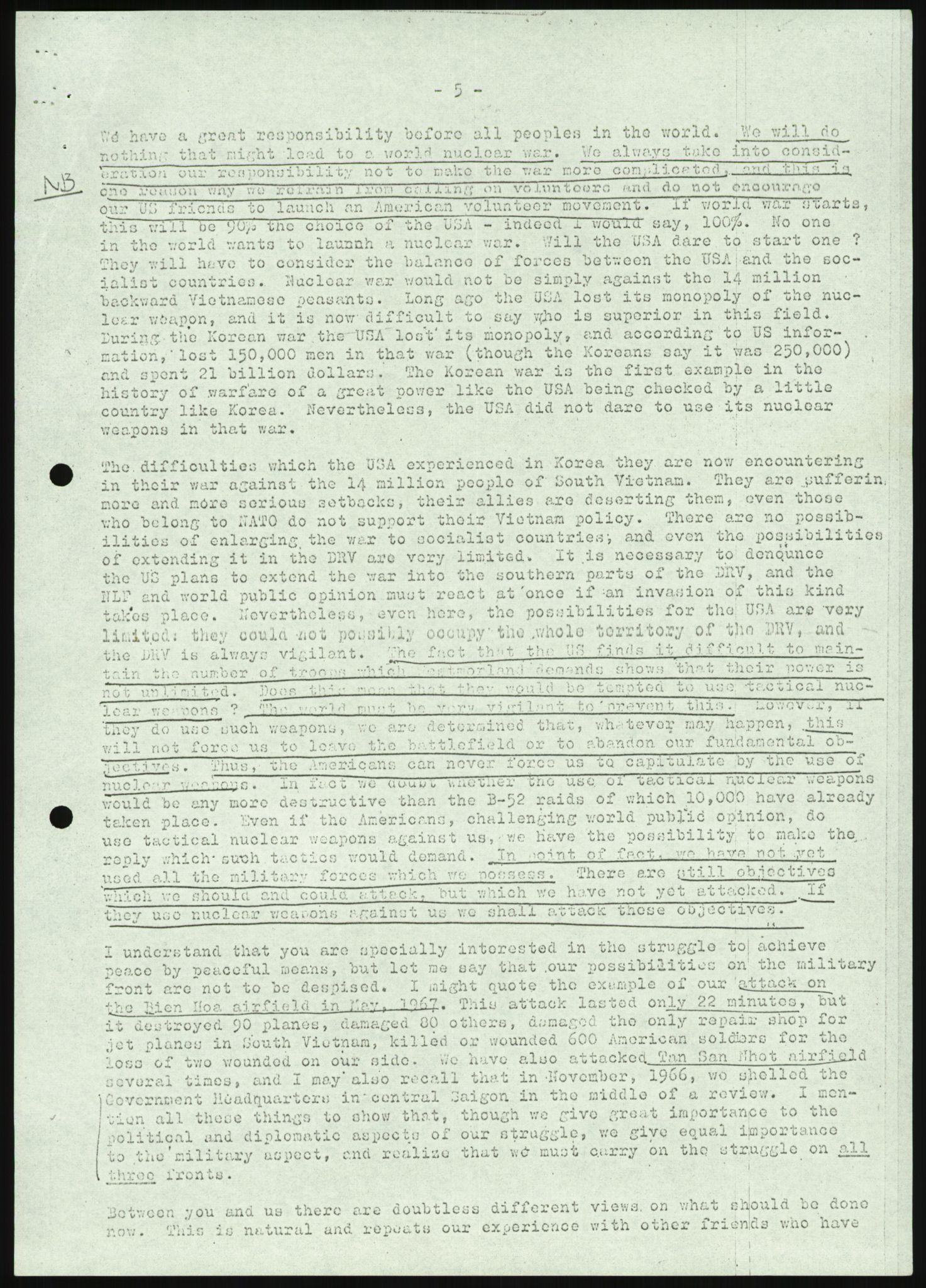 Utenriksdepartementet, hovedarkiv, AV/RA-S-6794/D/Da/Daa/L0969/0001: Verdenspolitikk. Fremmede staters politikk. Generelt / Sør-Vietnam: Nobelpristakeres fredsaksjoner (2 mapper), 1967-1969, p. 56