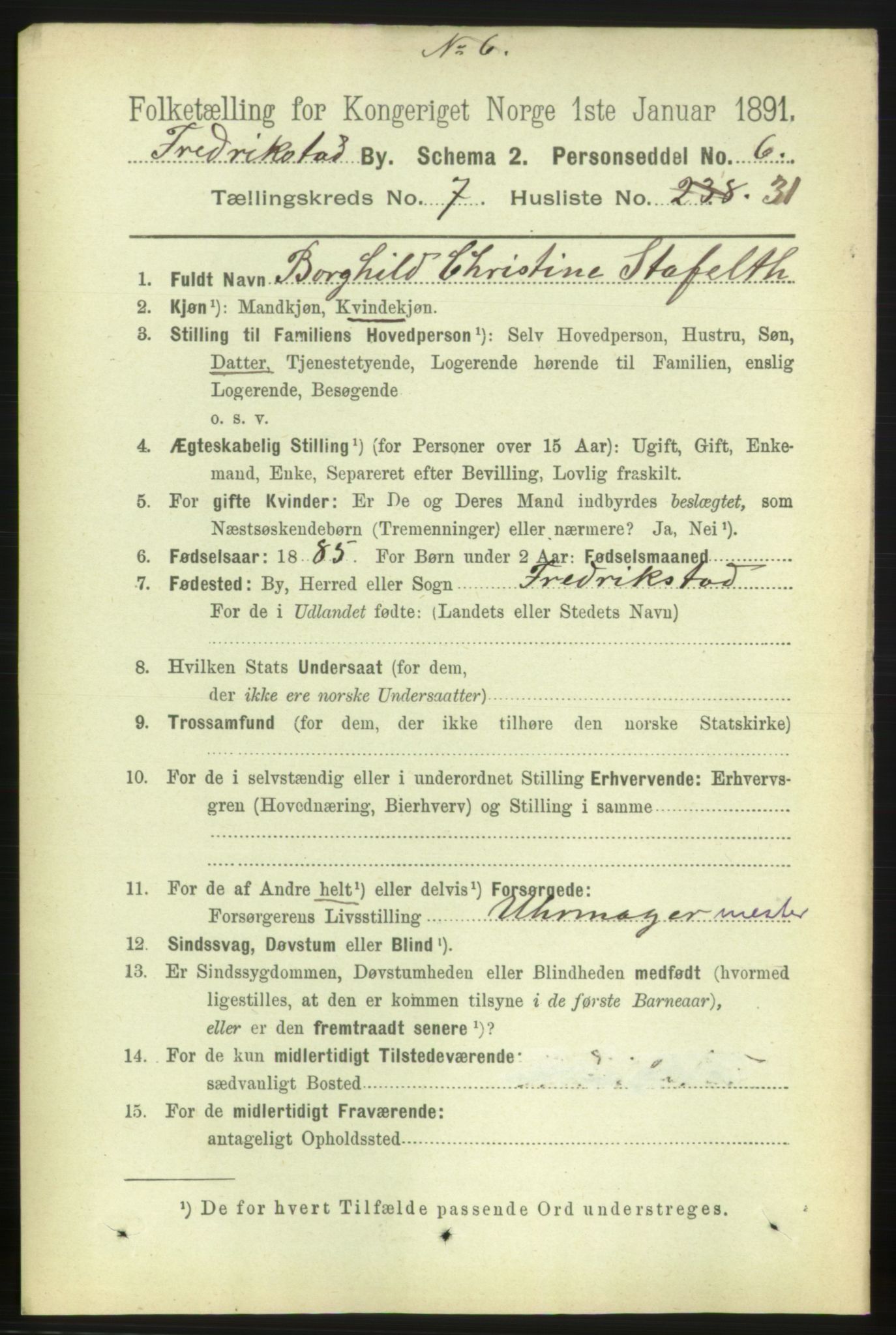 RA, 1891 census for 0103 Fredrikstad, 1891, p. 9019