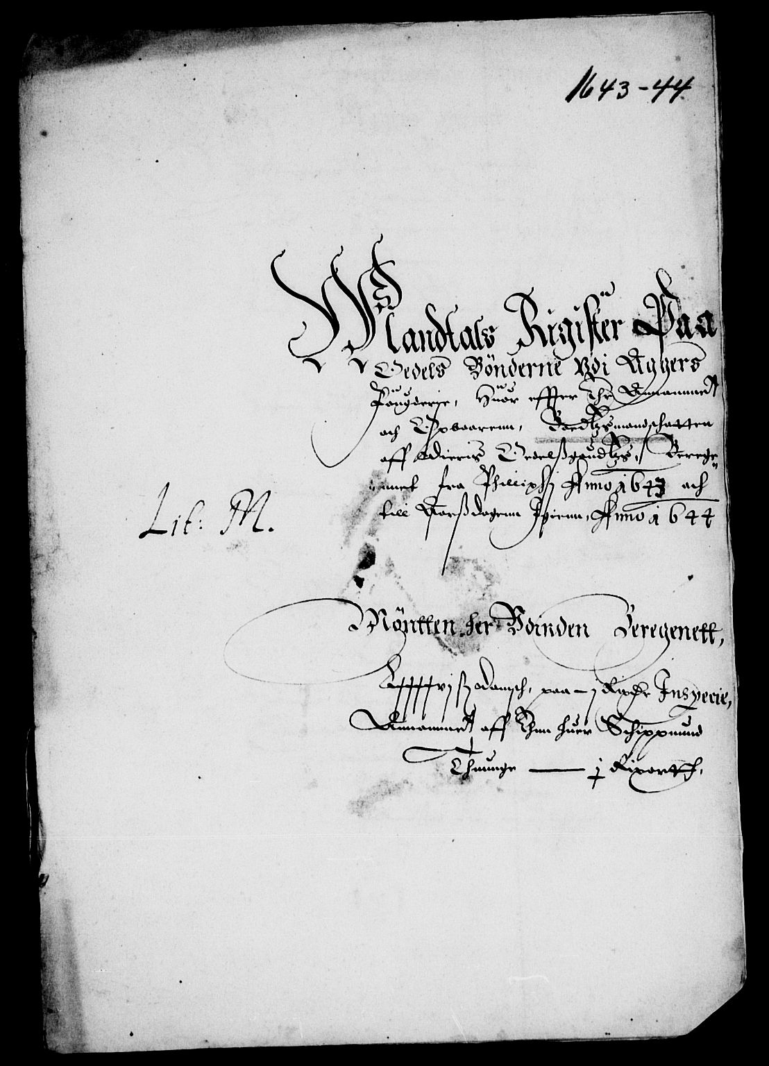 Rentekammeret inntil 1814, Reviderte regnskaper, Lensregnskaper, AV/RA-EA-5023/R/Rb/Rba/L0176: Akershus len, 1643-1644