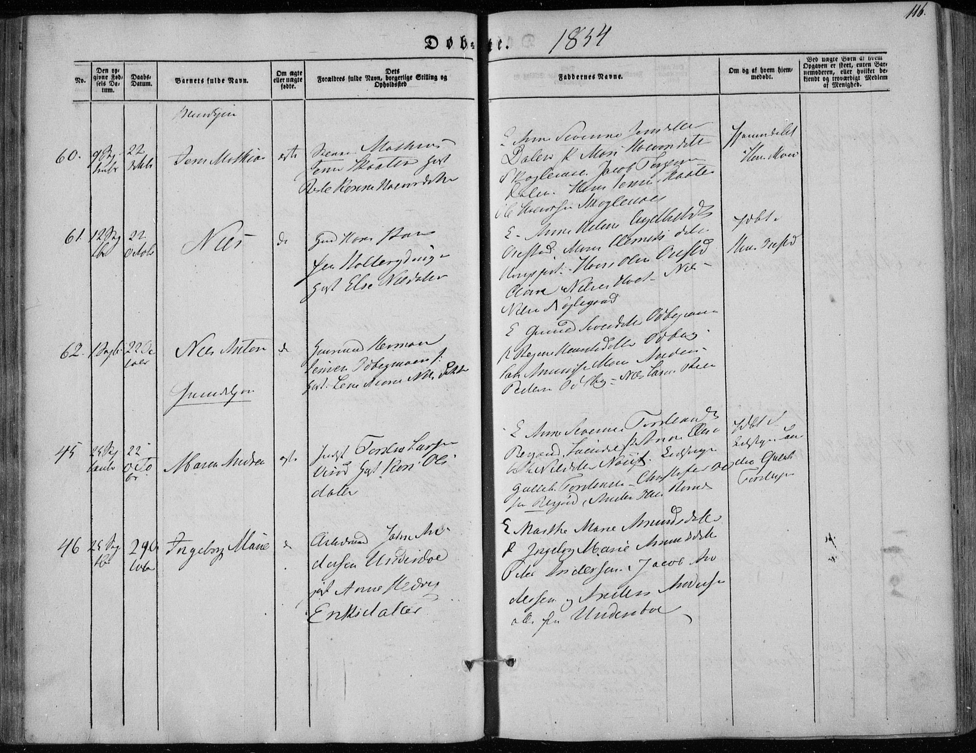 Hedrum kirkebøker, AV/SAKO-A-344/F/Fa/L0006: Parish register (official) no. I 6, 1849-1857, p. 116