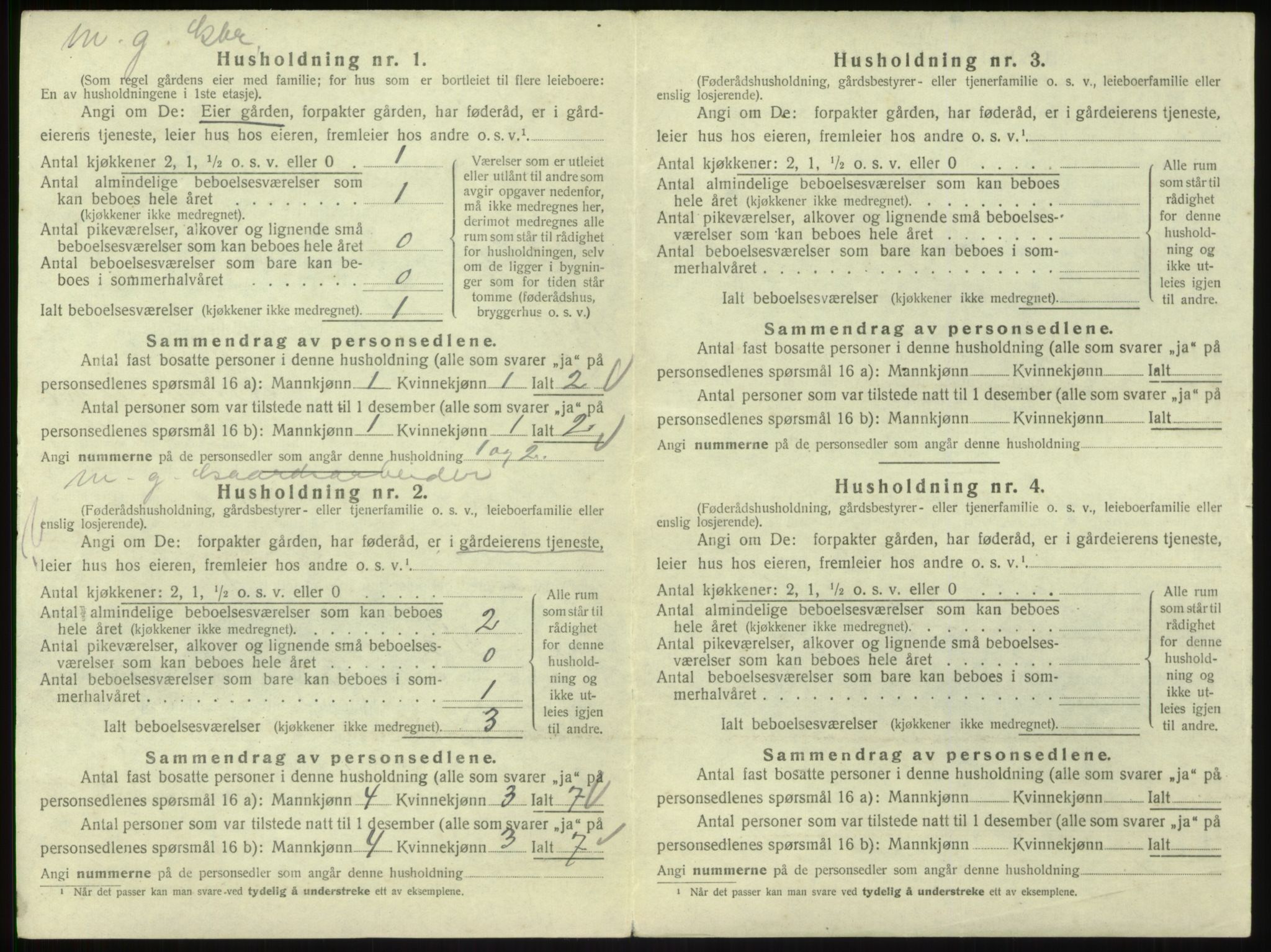 SAB, 1920 census for Hyllestad, 1920, p. 674