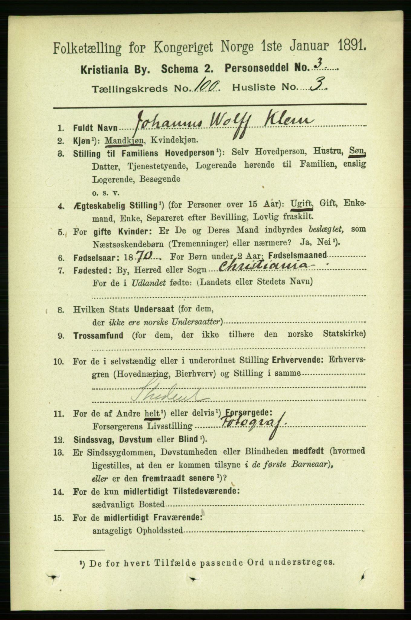 RA, 1891 census for 0301 Kristiania, 1891, p. 49231