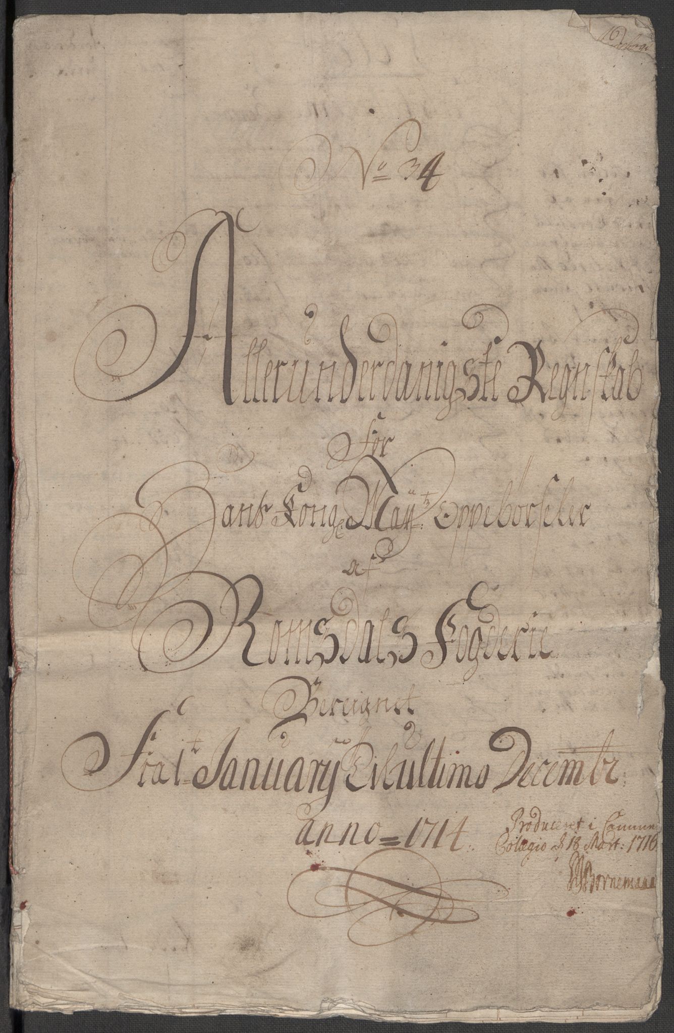 Rentekammeret inntil 1814, Reviderte regnskaper, Fogderegnskap, RA/EA-4092/R55/L3662: Fogderegnskap Romsdal, 1713-1714, p. 279