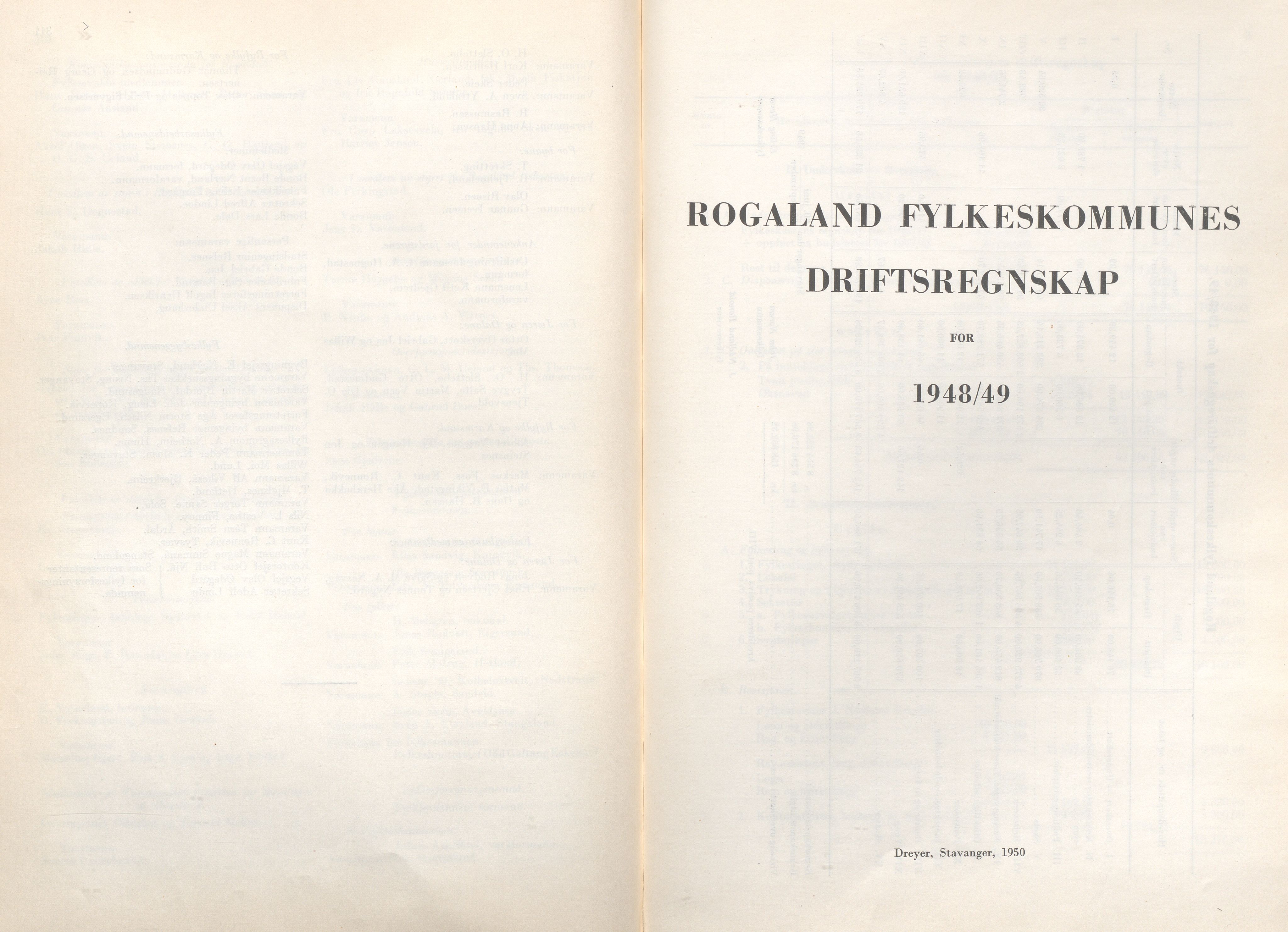 Rogaland fylkeskommune - Fylkesrådmannen , IKAR/A-900/A/Aa/Aaa/L0069: Møtebok , 1950