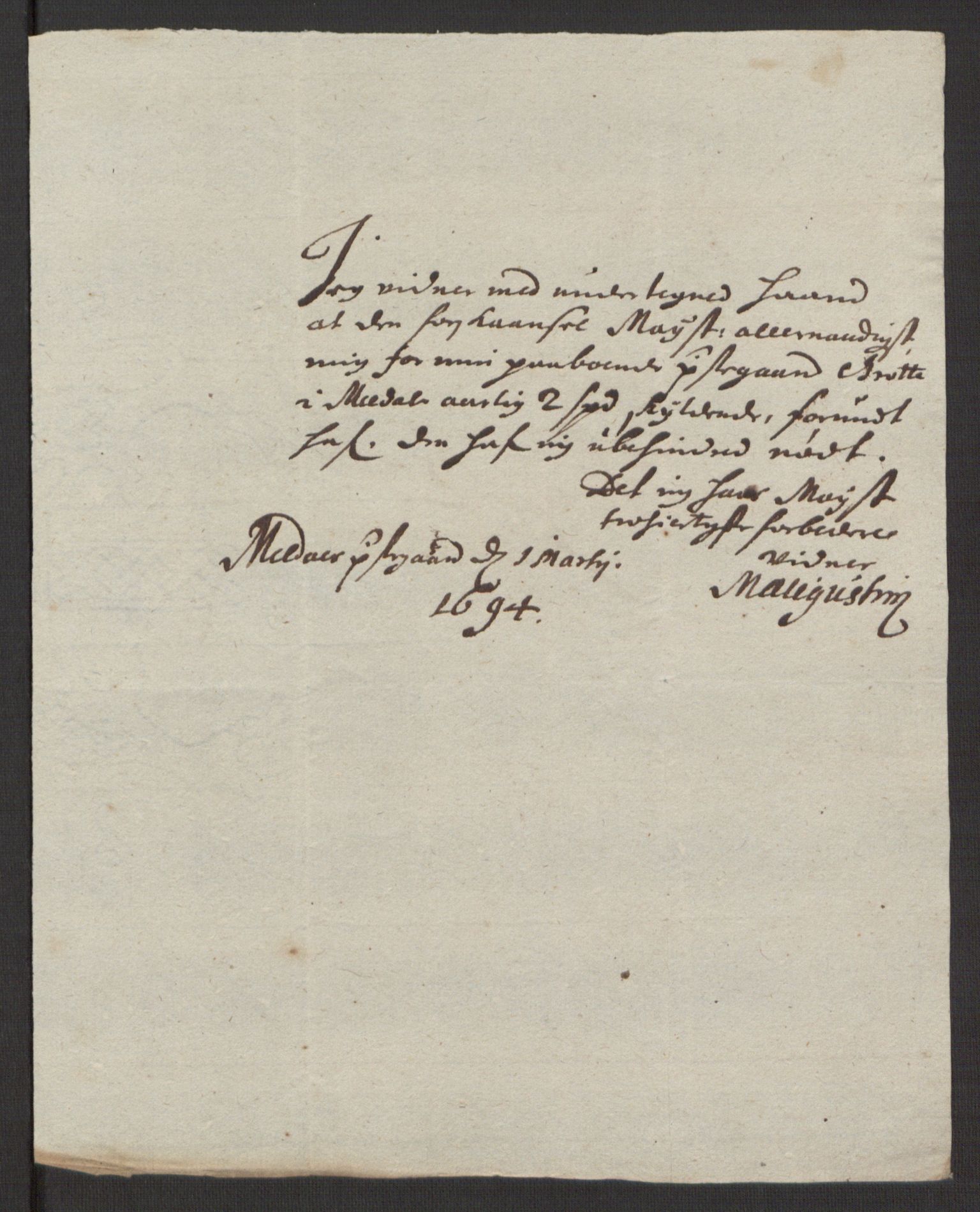 Rentekammeret inntil 1814, Reviderte regnskaper, Fogderegnskap, AV/RA-EA-4092/R58/L3938: Fogderegnskap Orkdal, 1693, p. 181