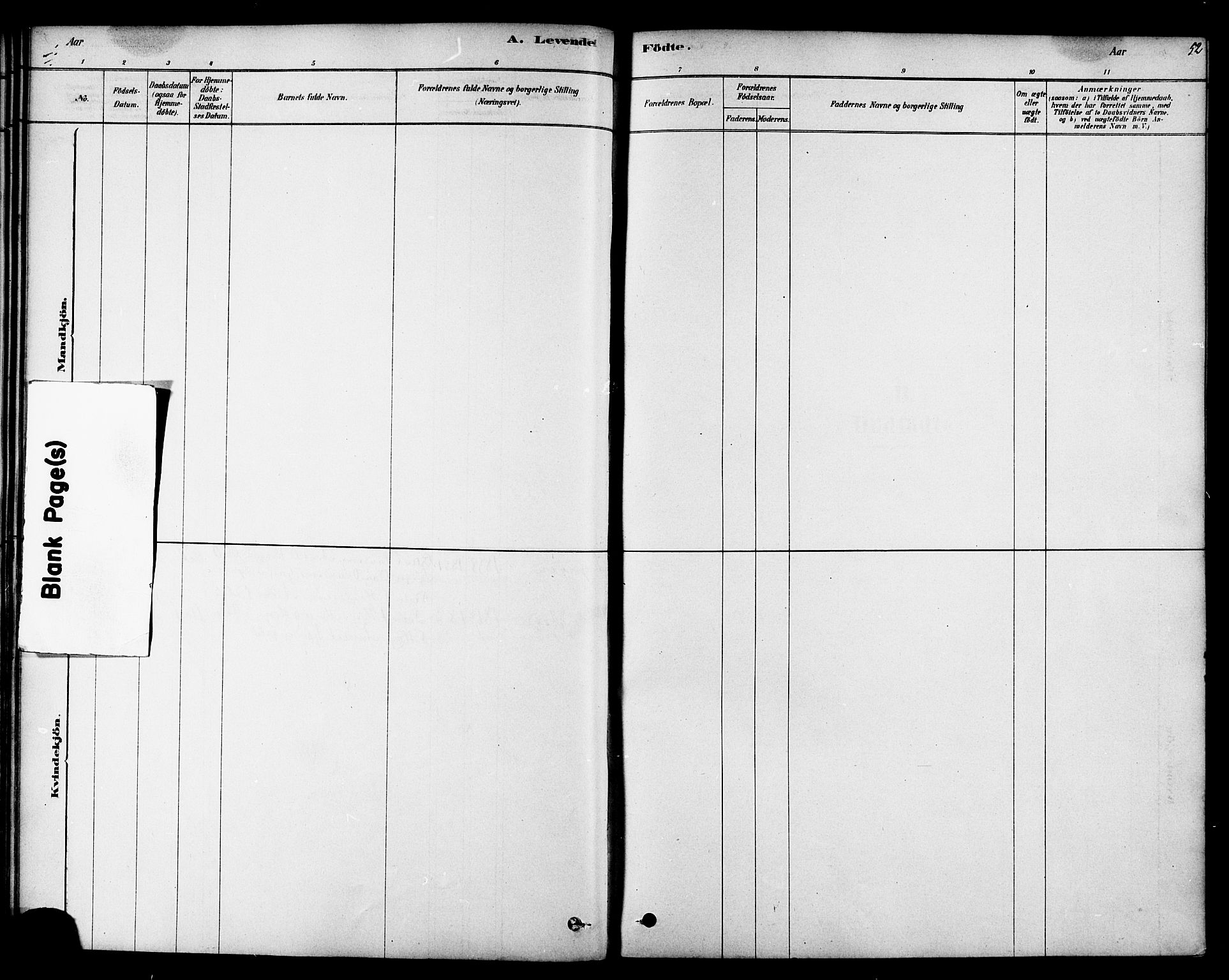 Ministerialprotokoller, klokkerbøker og fødselsregistre - Sør-Trøndelag, SAT/A-1456/692/L1105: Parish register (official) no. 692A05, 1878-1890, p. 52