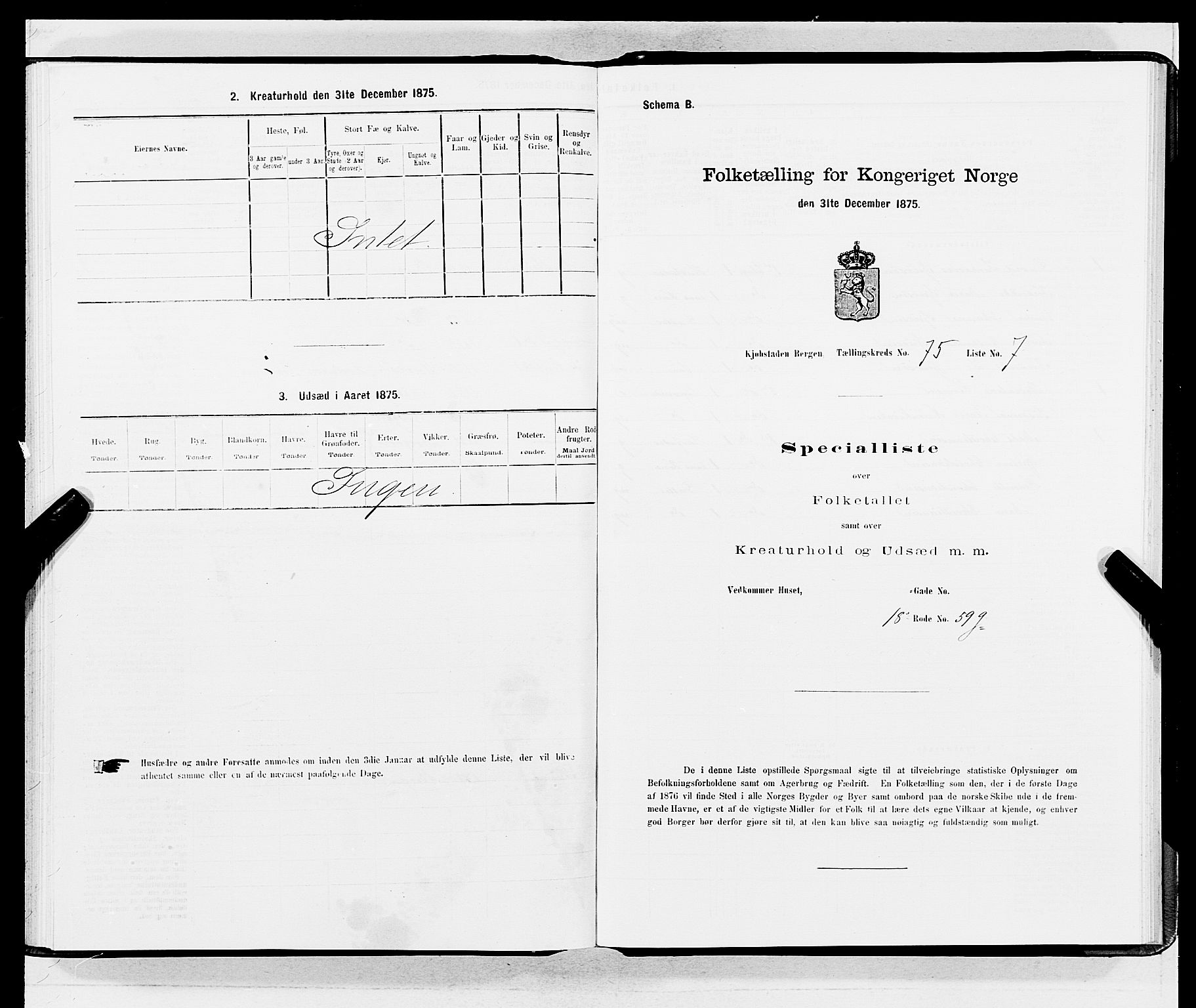 SAB, 1875 census for 1301 Bergen, 1875, p. 4022