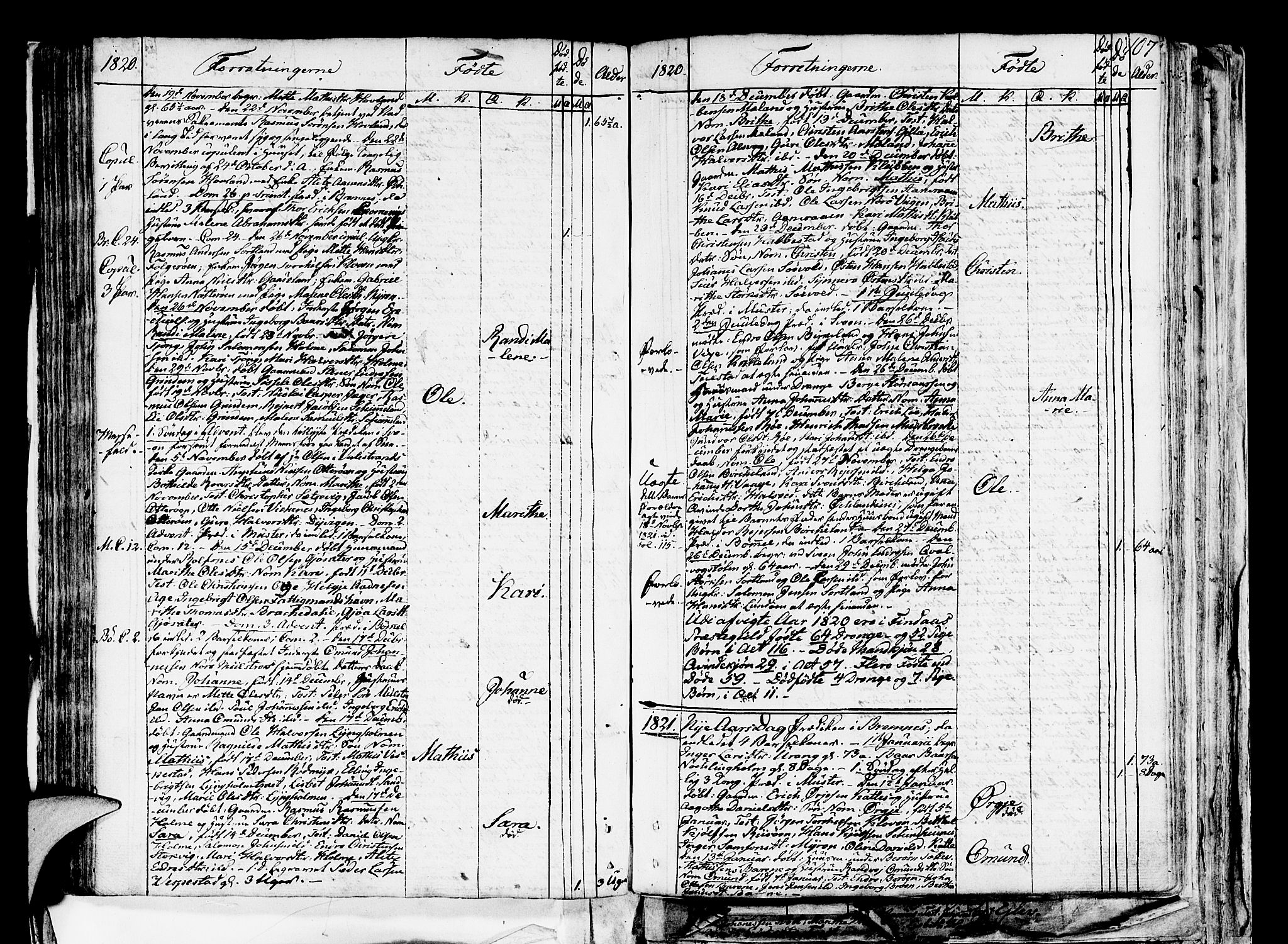 Finnås sokneprestembete, SAB/A-99925/H/Ha/Haa/Haaa/L0004: Parish register (official) no. A 4, 1804-1830, p. 107