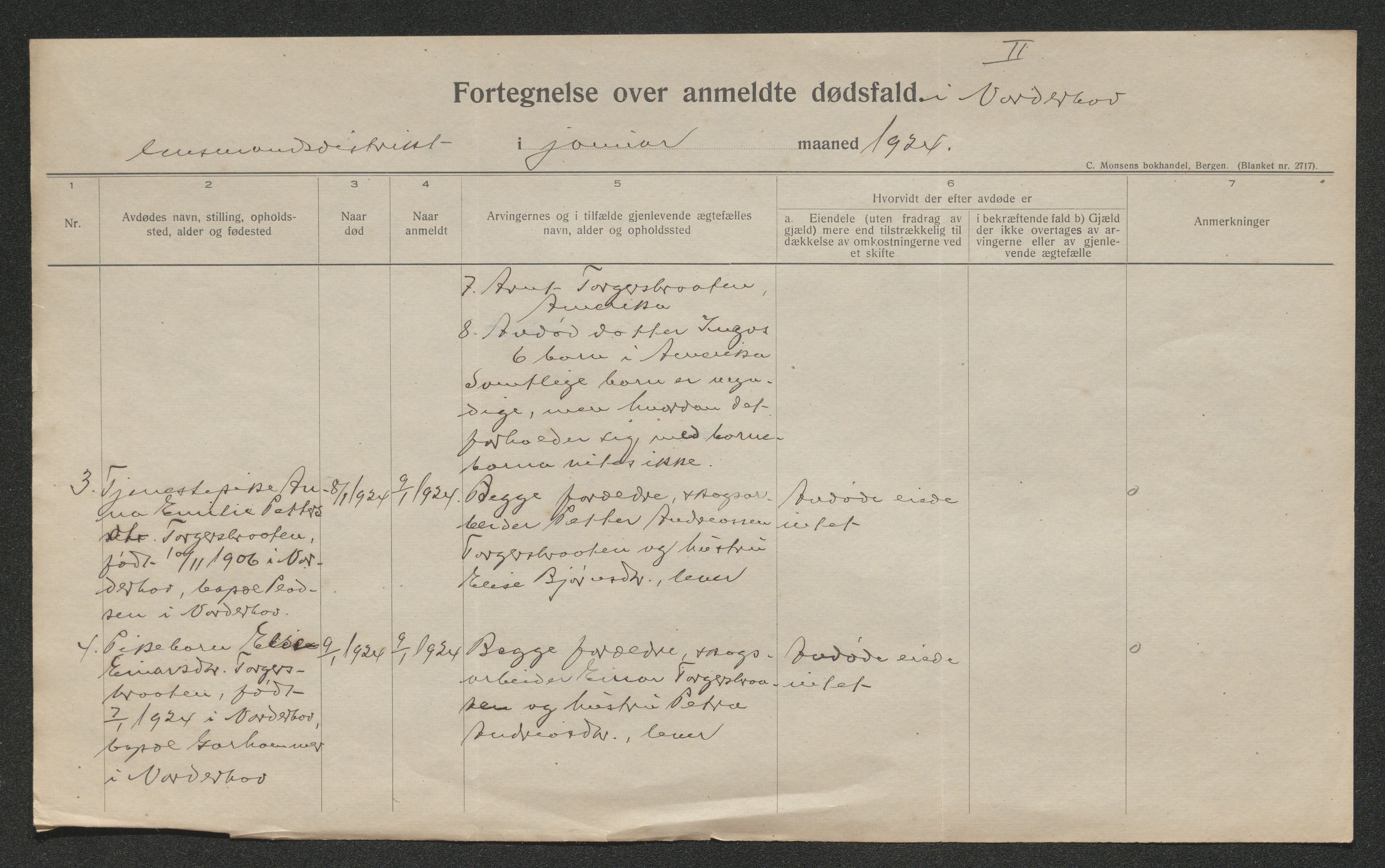 Ringerike sorenskriveri, AV/SAKO-A-105/H/Ha/Hab/L0013: Dødsfallslister Norderhov, 1924-1930