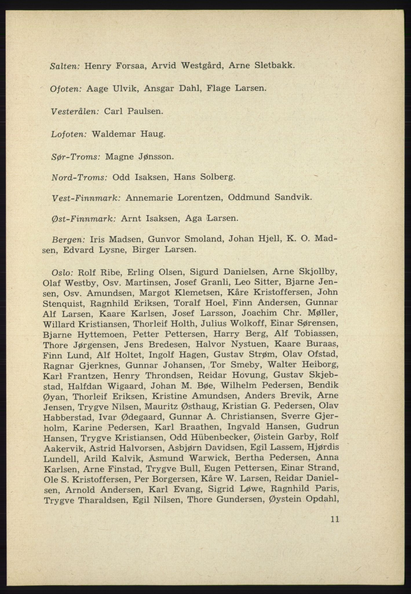 Det norske Arbeiderparti - publikasjoner, AAB/-/-/-: Protokoll over forhandlingene på det 38. ordinære landsmøte 9.-11. april 1961 i Oslo, 1961, p. 11