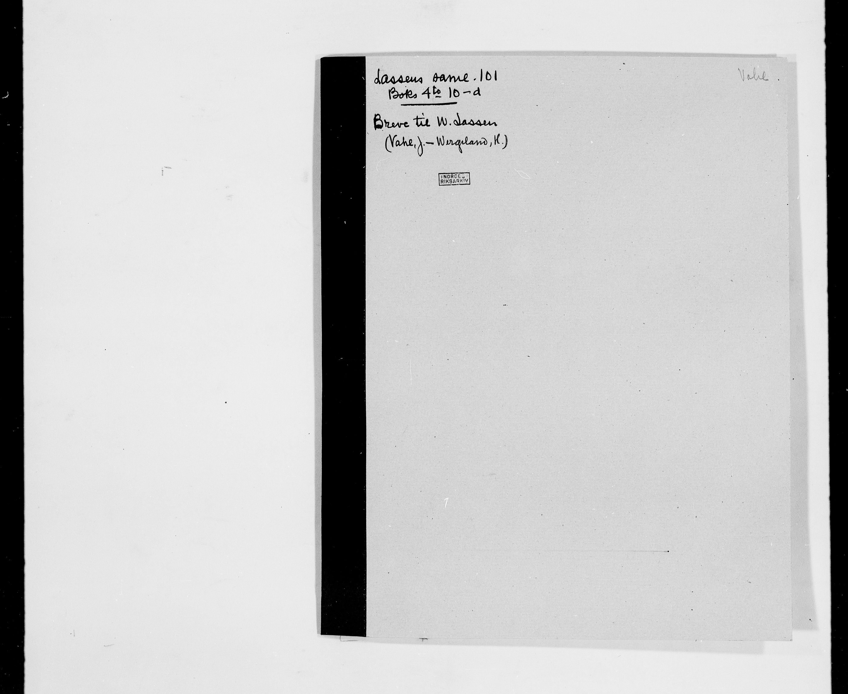 Lassens samlinger, AV/RA-PA-0051/G/L0101: Alfabetisk ordnede brev til Wilhelm Lassen: Thaarup - Østgaard, 1815-1907, p. 61