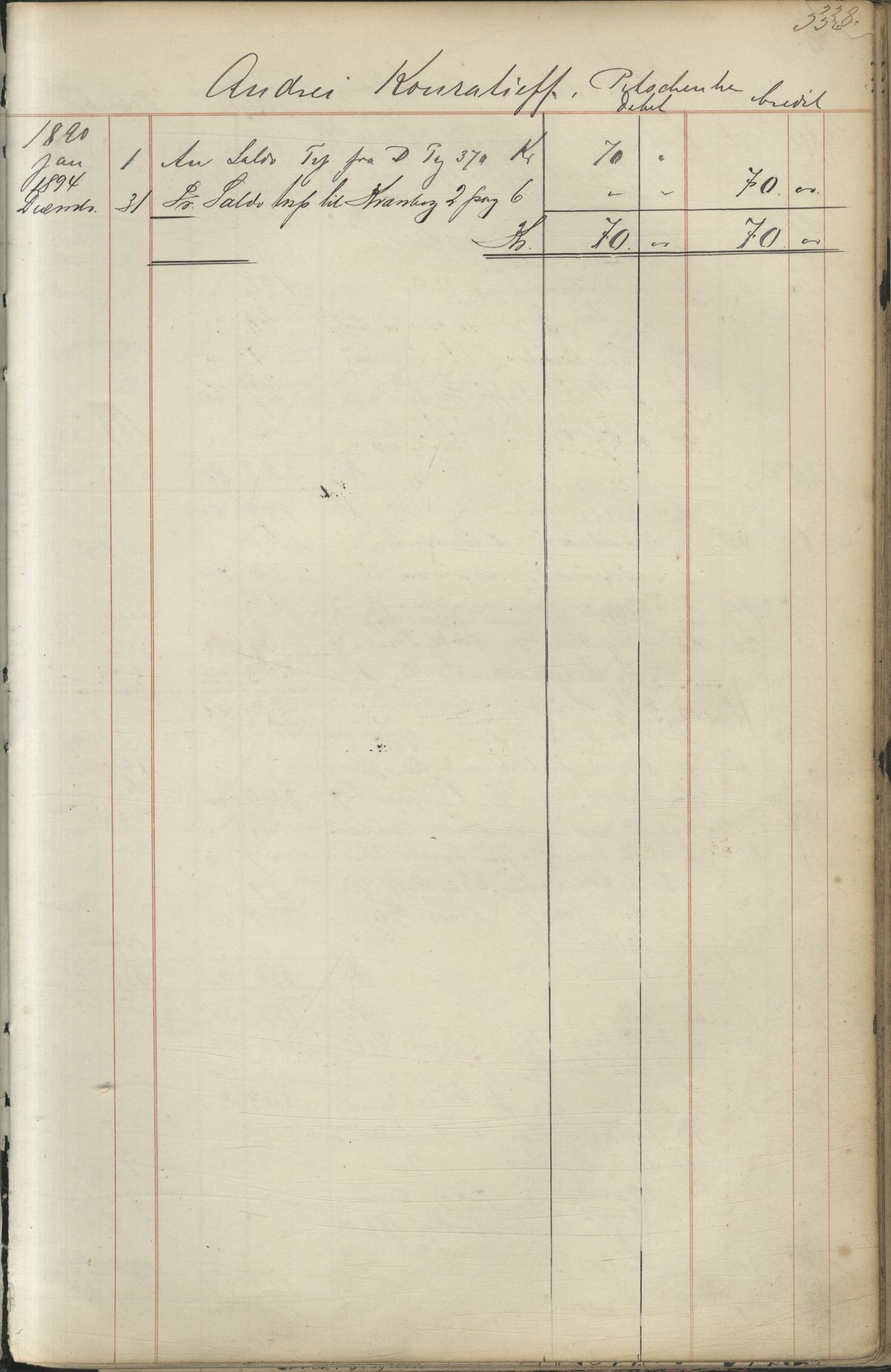 Brodtkorb handel A/S, VAMU/A-0001/F/Fc/L0001/0001: Konto for kvener og nordmenn på Kolahalvøya  / Conto for Kvæner og Nordmænd paa Russefinmarken No 1, 1868-1894, p. 336