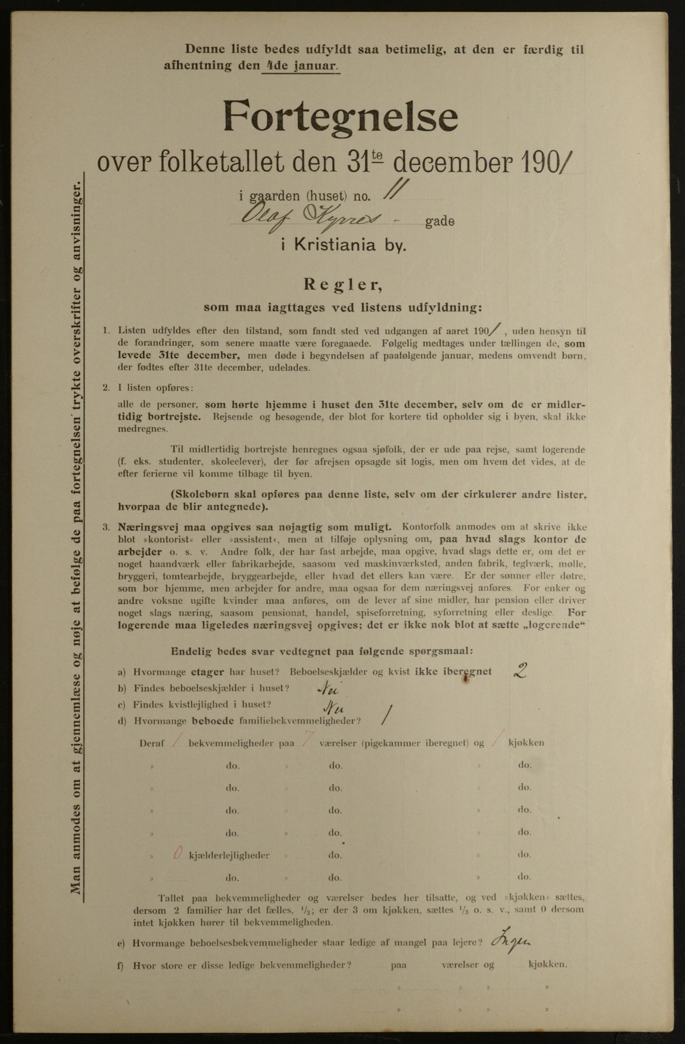 OBA, Municipal Census 1901 for Kristiania, 1901, p. 11548