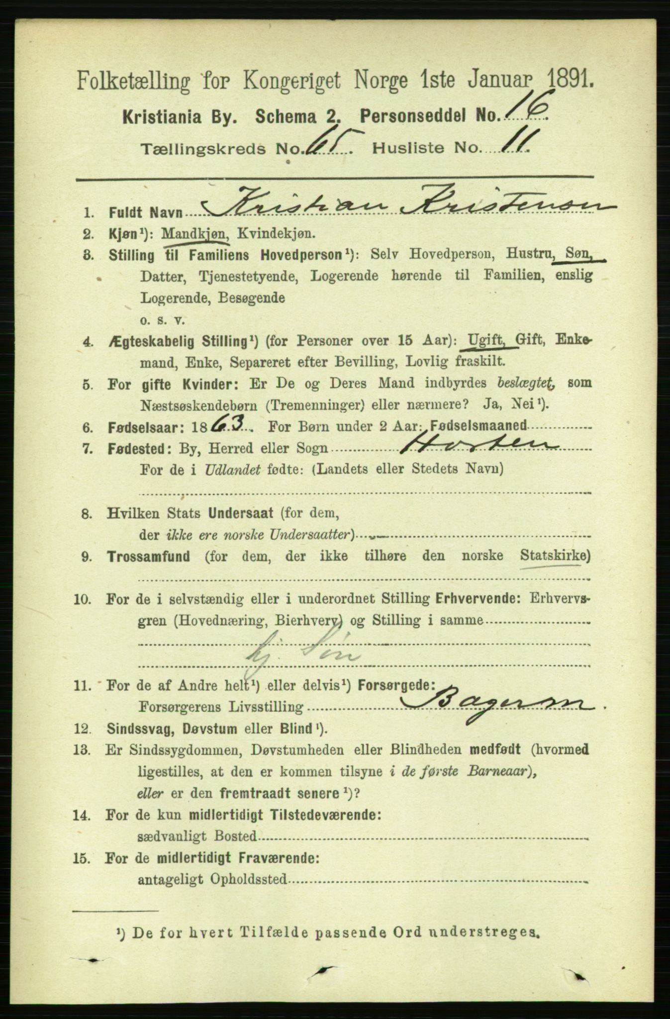 RA, 1891 census for 0301 Kristiania, 1891, p. 35243