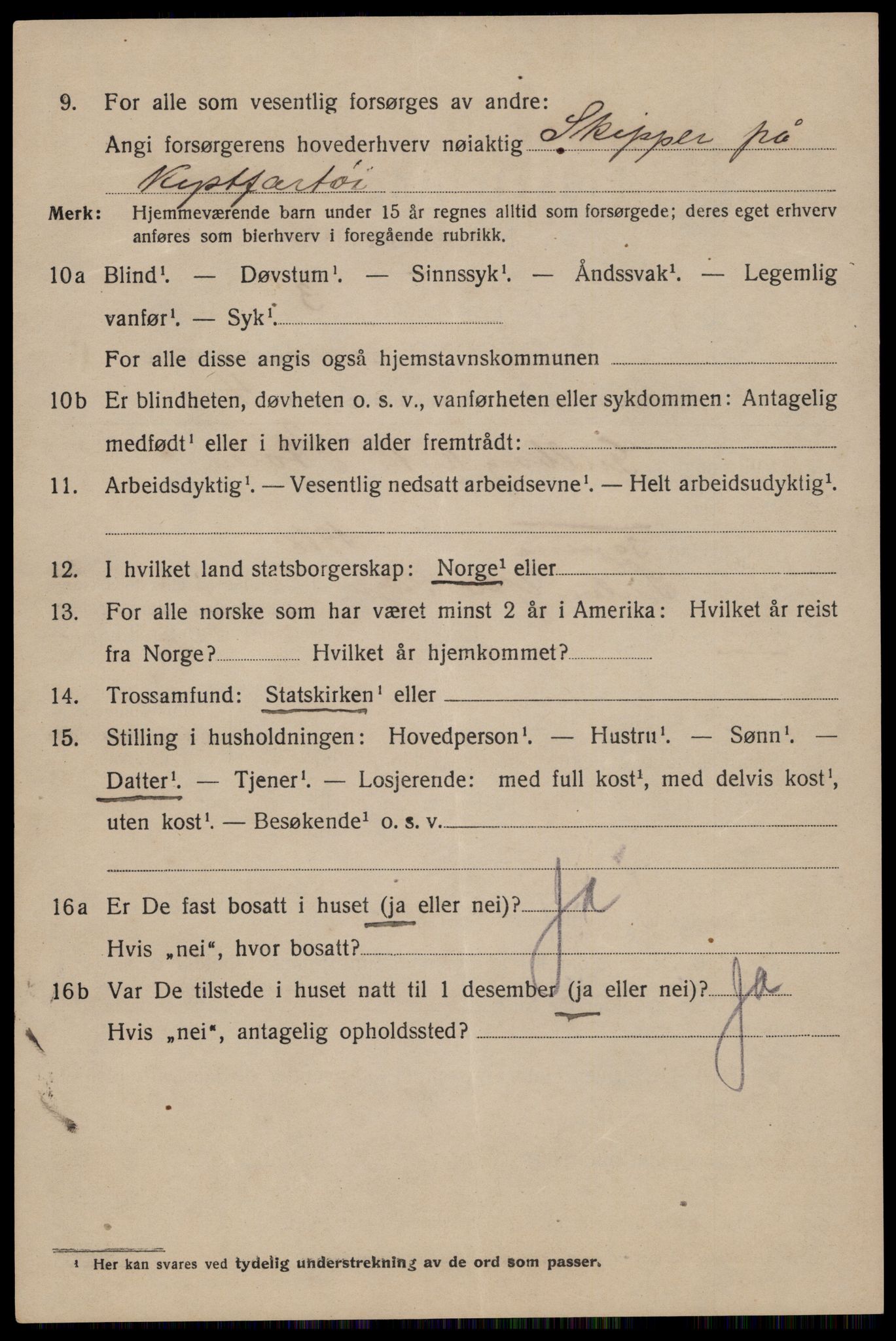 SAST, 1920 census for Haugesund, 1920, p. 22944