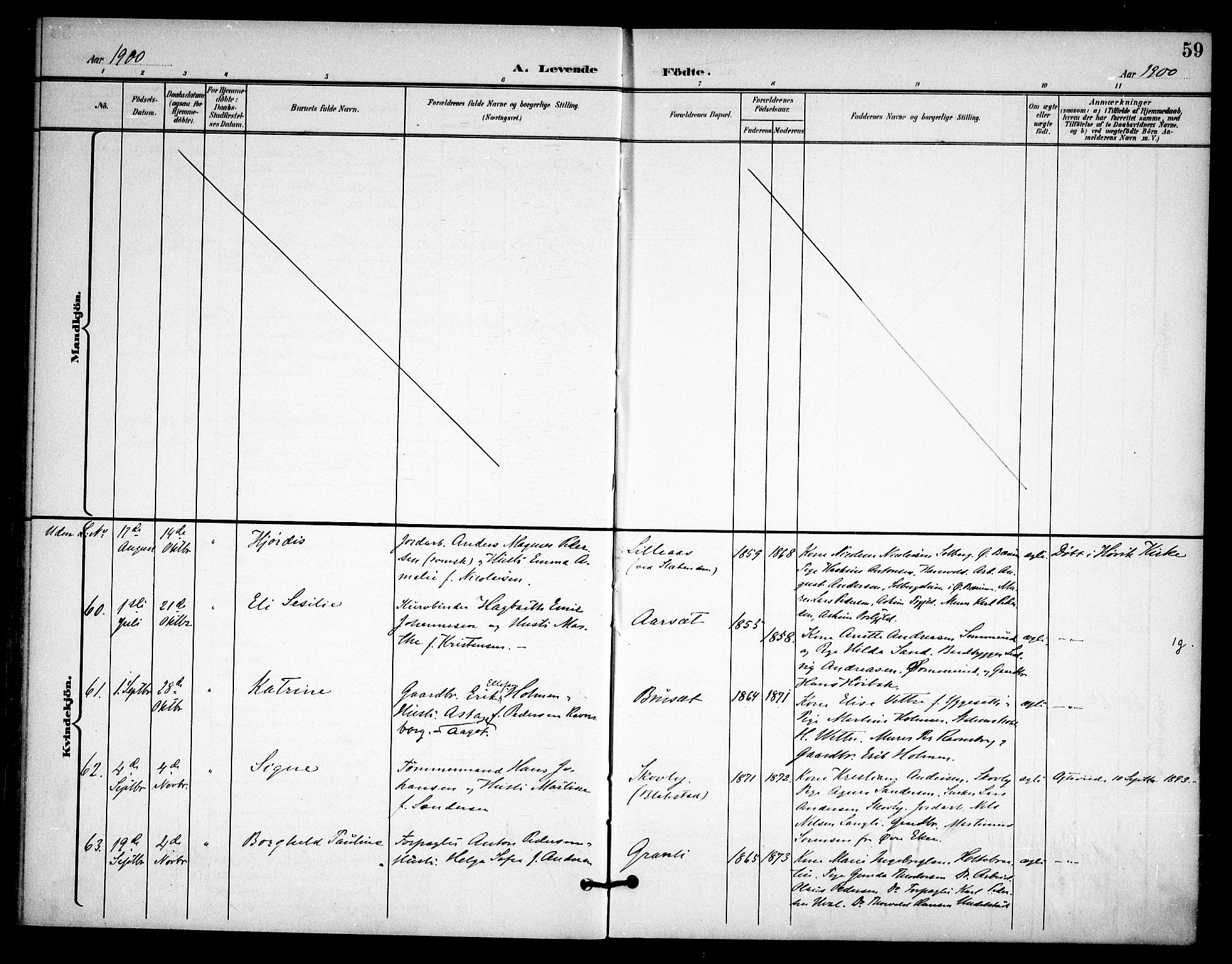 Asker prestekontor Kirkebøker, AV/SAO-A-10256a/F/Fa/L0015: Parish register (official) no. I 15, 1896-1915, p. 59