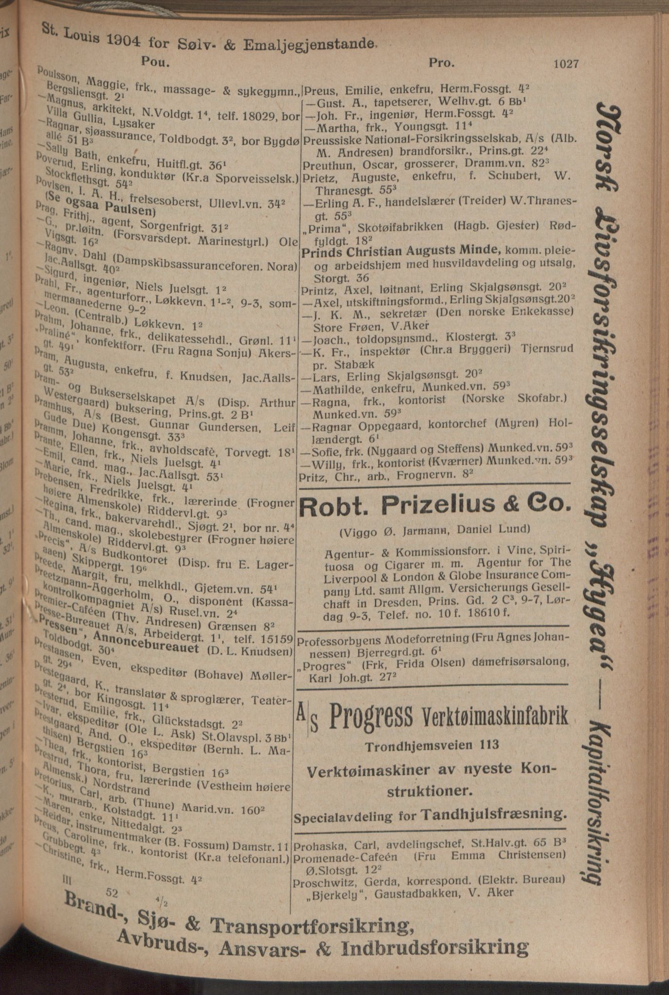 Kristiania/Oslo adressebok, PUBL/-, 1916, p. 1027