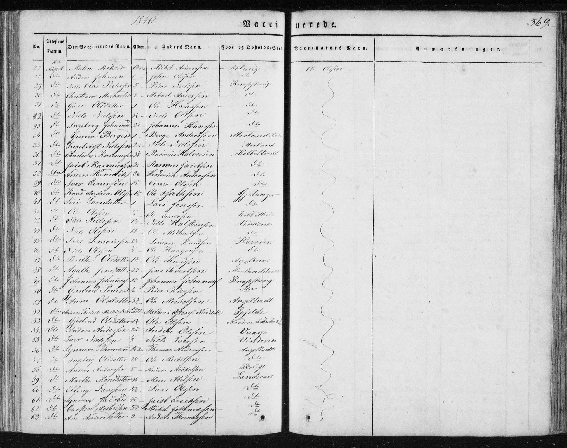 Sund sokneprestembete, SAB/A-99930: Parish register (official) no. A 13, 1835-1849, p. 369
