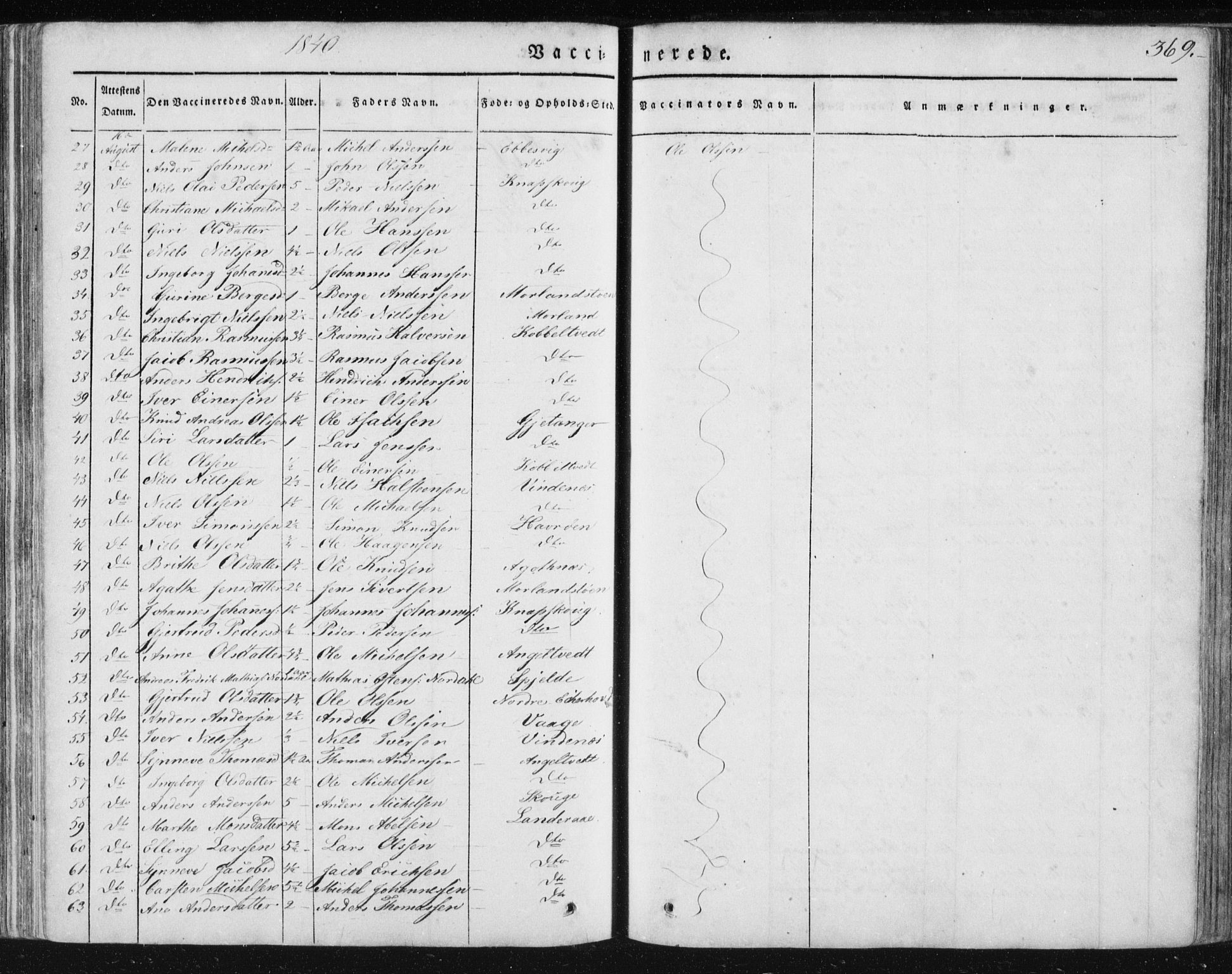 Sund sokneprestembete, AV/SAB-A-99930: Parish register (official) no. A 13, 1835-1849, p. 369