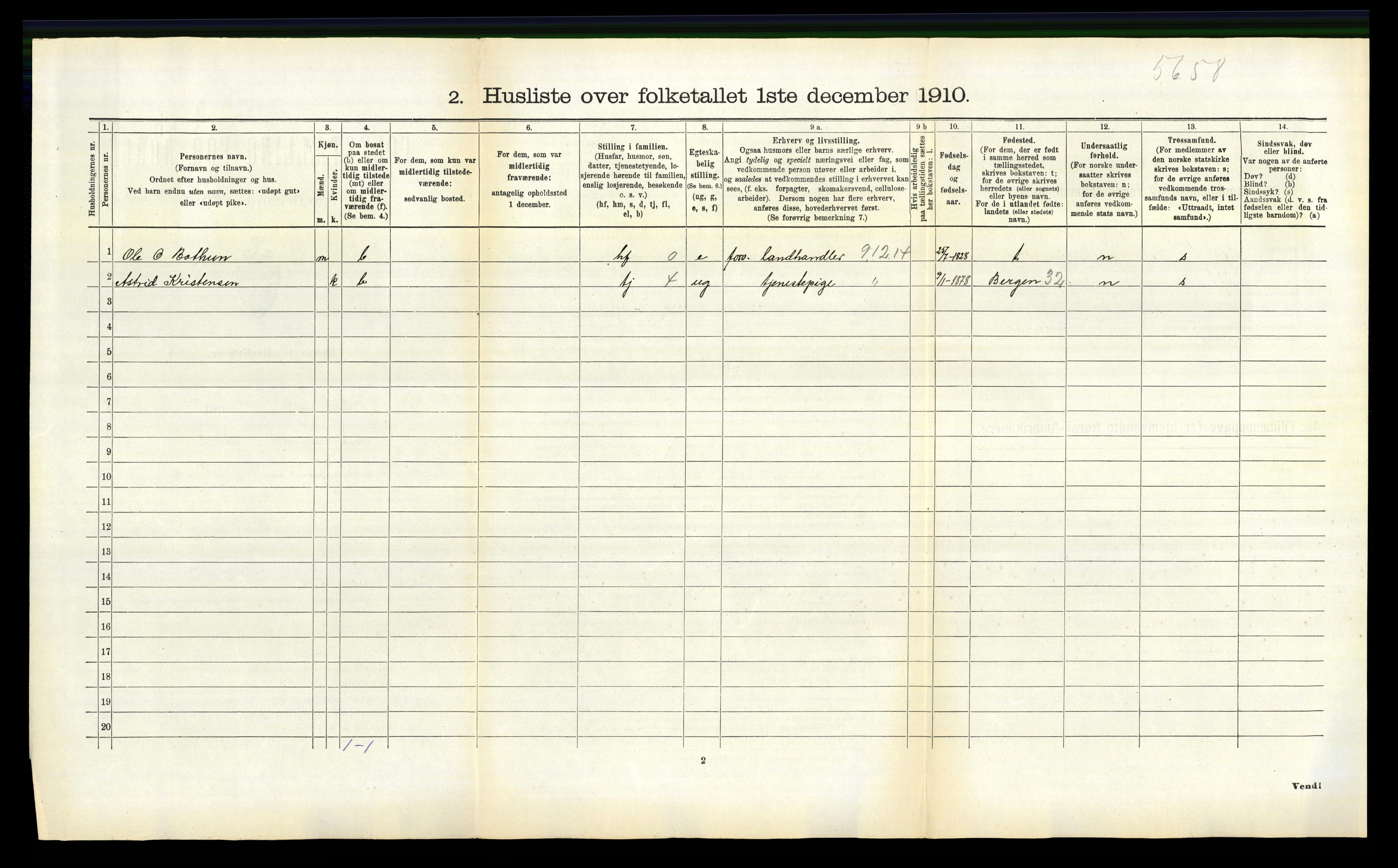 RA, 1910 census for Leikanger, 1910, p. 719