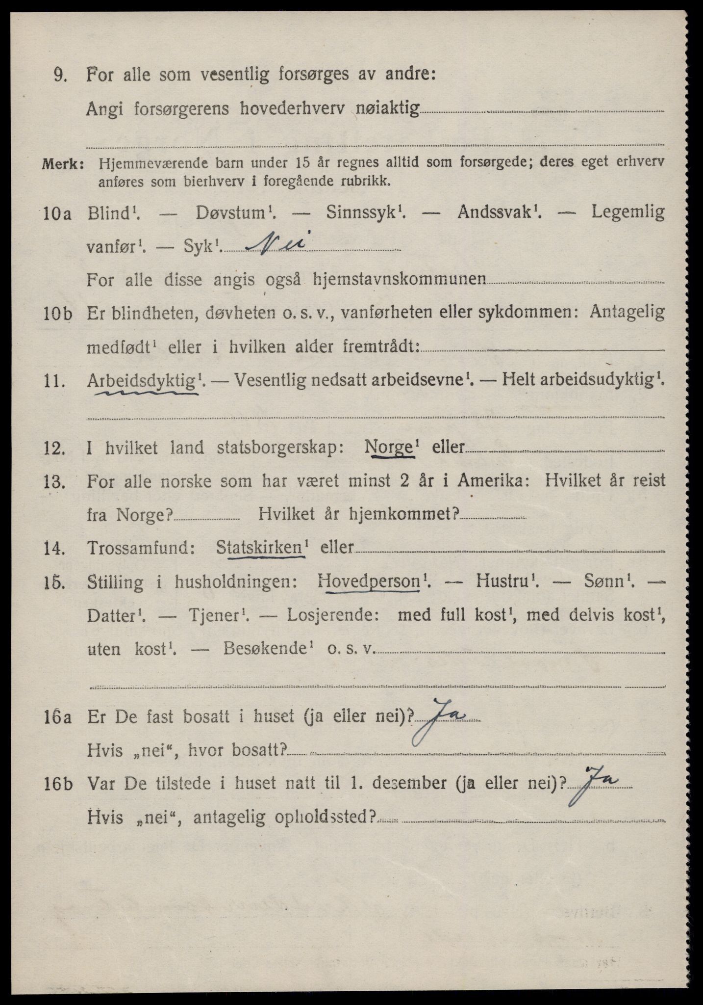 SAT, 1920 census for Vestnes, 1920, p. 4112