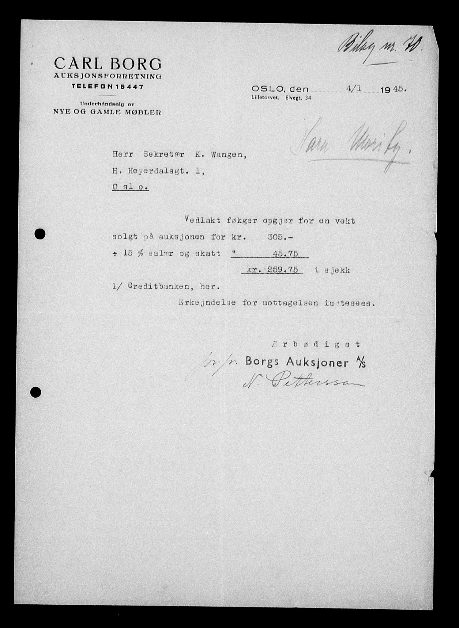 Justisdepartementet, Tilbakeføringskontoret for inndratte formuer, AV/RA-S-1564/H/Hc/Hcc/L0966: --, 1945-1947, p. 129