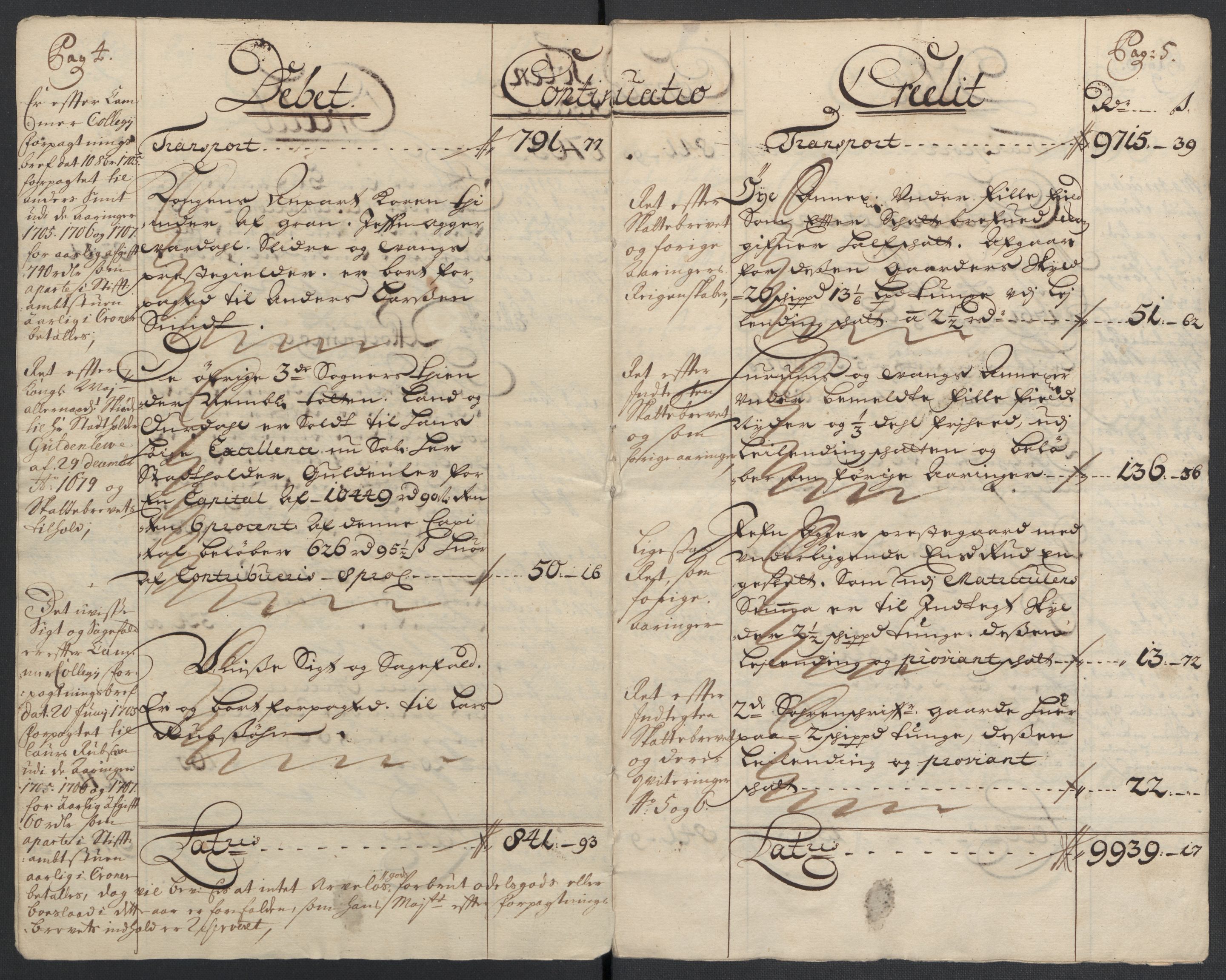 Rentekammeret inntil 1814, Reviderte regnskaper, Fogderegnskap, AV/RA-EA-4092/R18/L1303: Fogderegnskap Hadeland, Toten og Valdres, 1705, p. 5