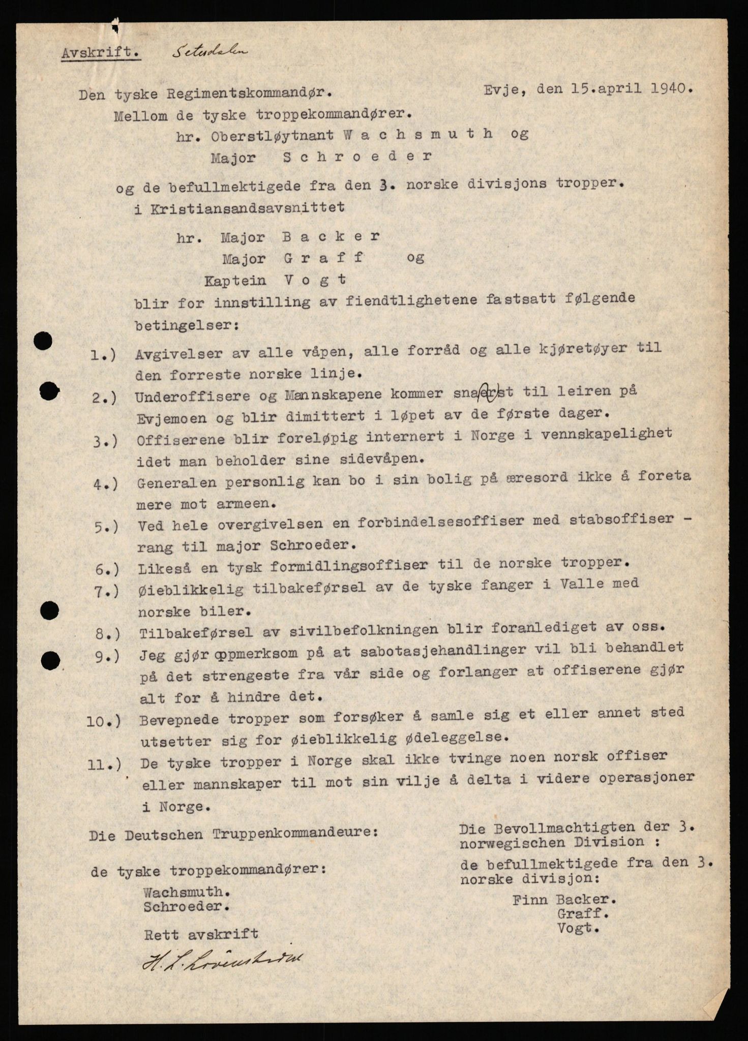 Forsvaret, Forsvarets krigshistoriske avdeling, AV/RA-RAFA-2017/Y/Yf/L0198: II-C-11-2100  -  Kapitulasjonen i 1940, 1940, p. 321