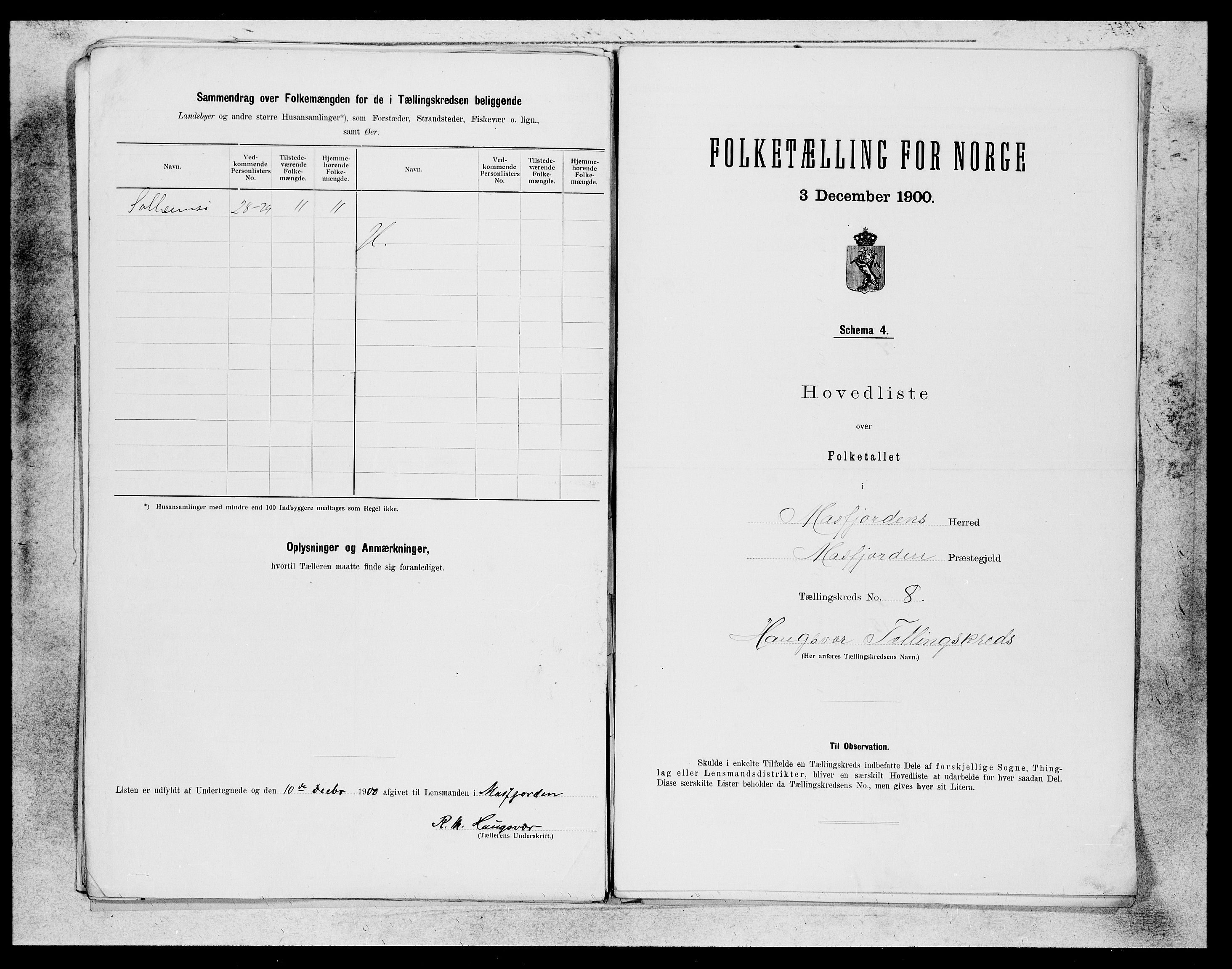 SAB, 1900 census for Masfjorden, 1900, p. 17