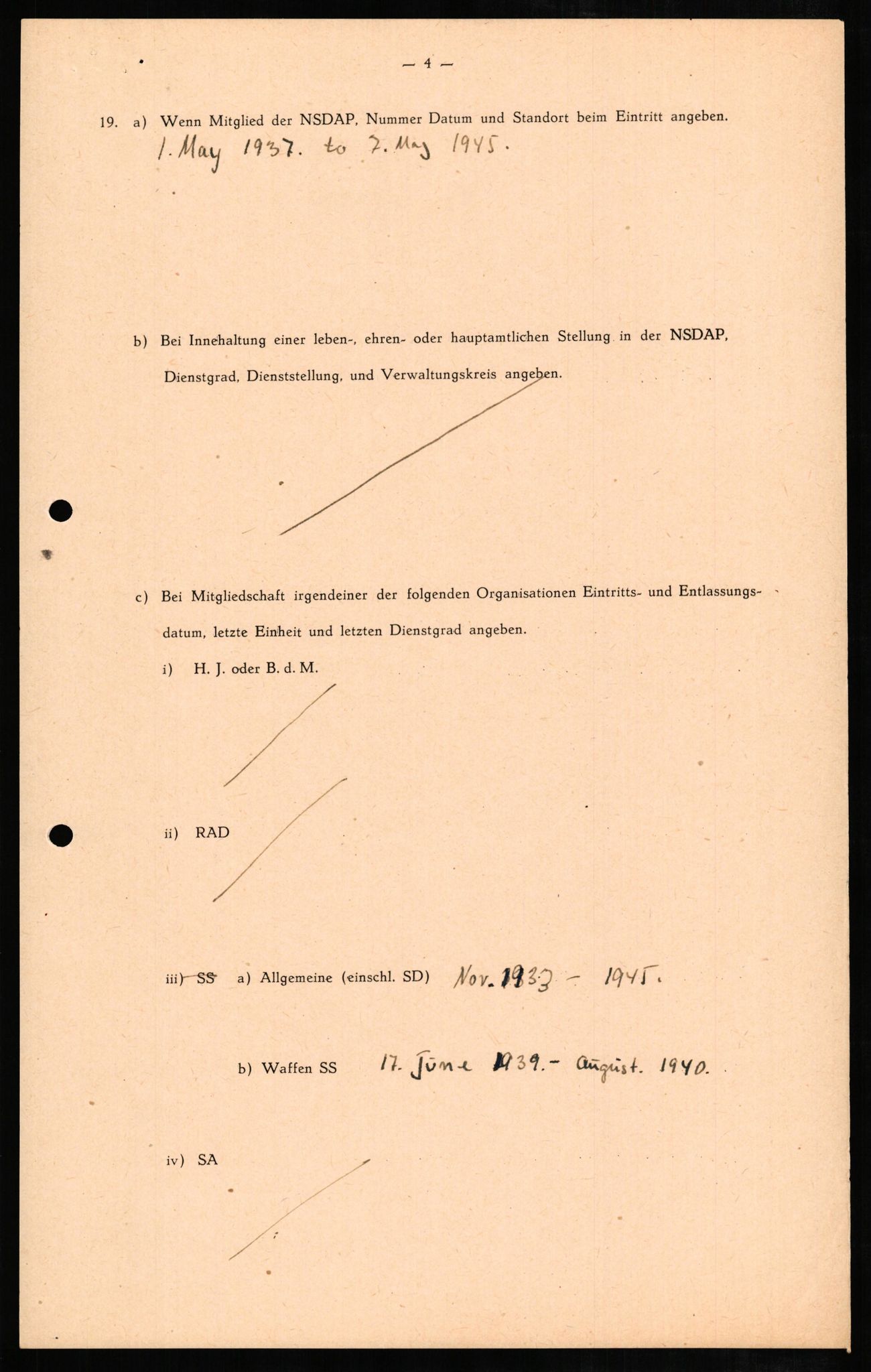 Forsvaret, Forsvarets overkommando II, AV/RA-RAFA-3915/D/Db/L0007: CI Questionaires. Tyske okkupasjonsstyrker i Norge. Tyskere., 1945-1946, p. 466