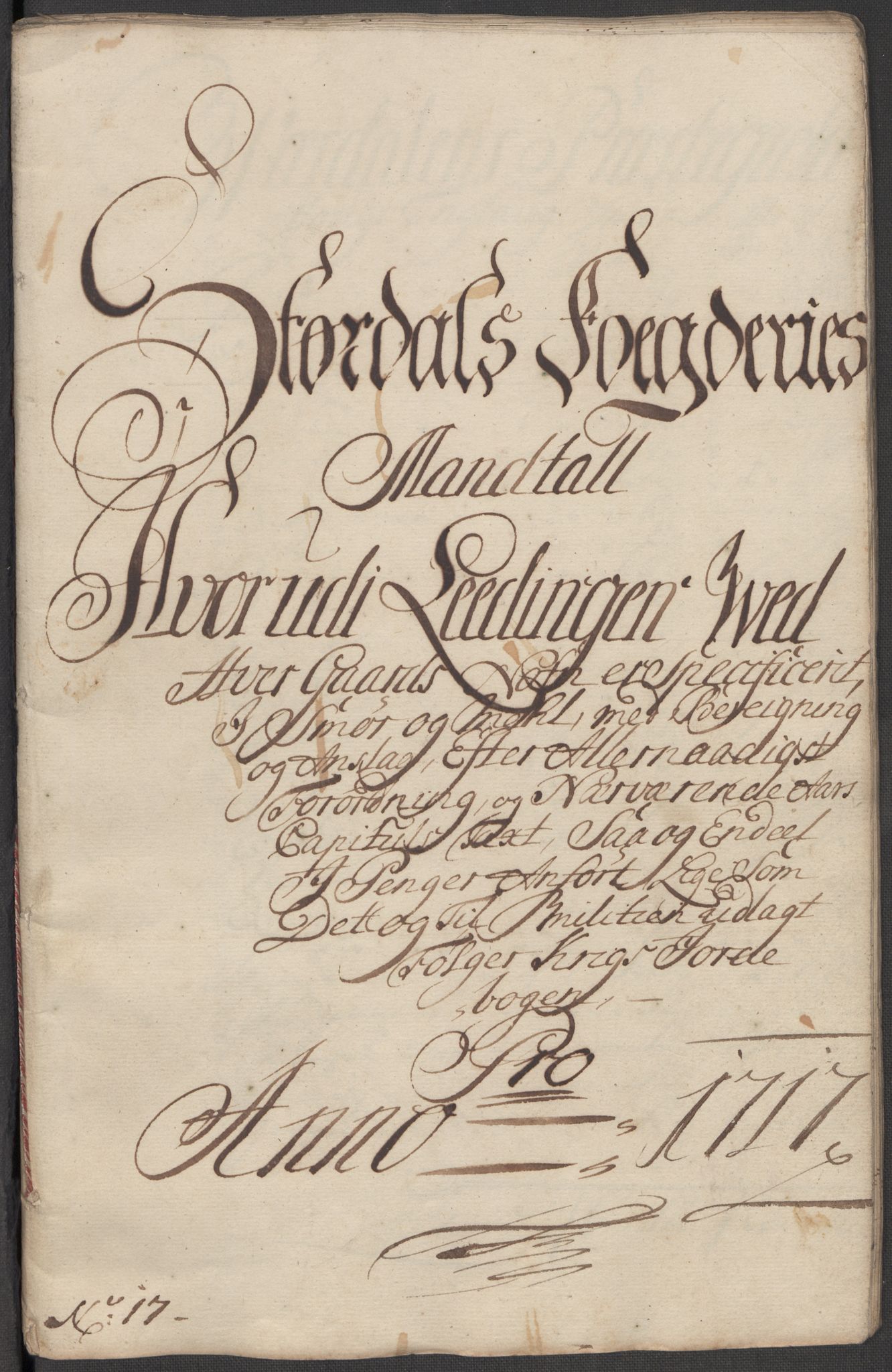 Rentekammeret inntil 1814, Reviderte regnskaper, Fogderegnskap, AV/RA-EA-4092/R62/L4207: Fogderegnskap Stjørdal og Verdal, 1717, p. 193