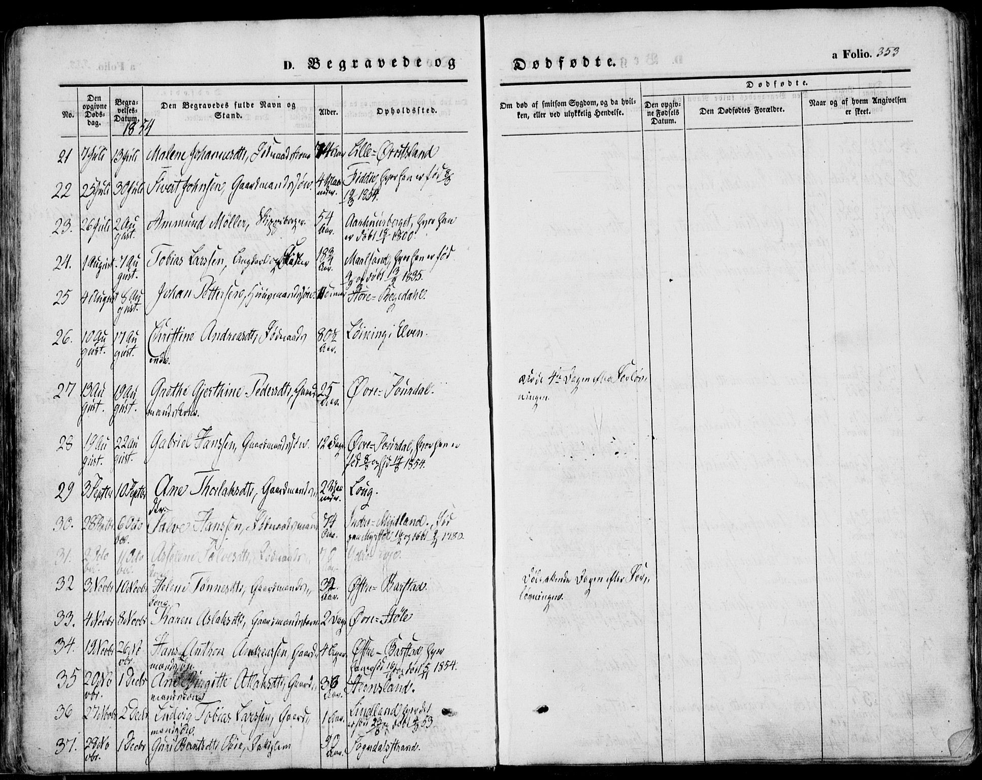 Sokndal sokneprestkontor, AV/SAST-A-101808: Parish register (official) no. A 8.2, 1842-1857, p. 353