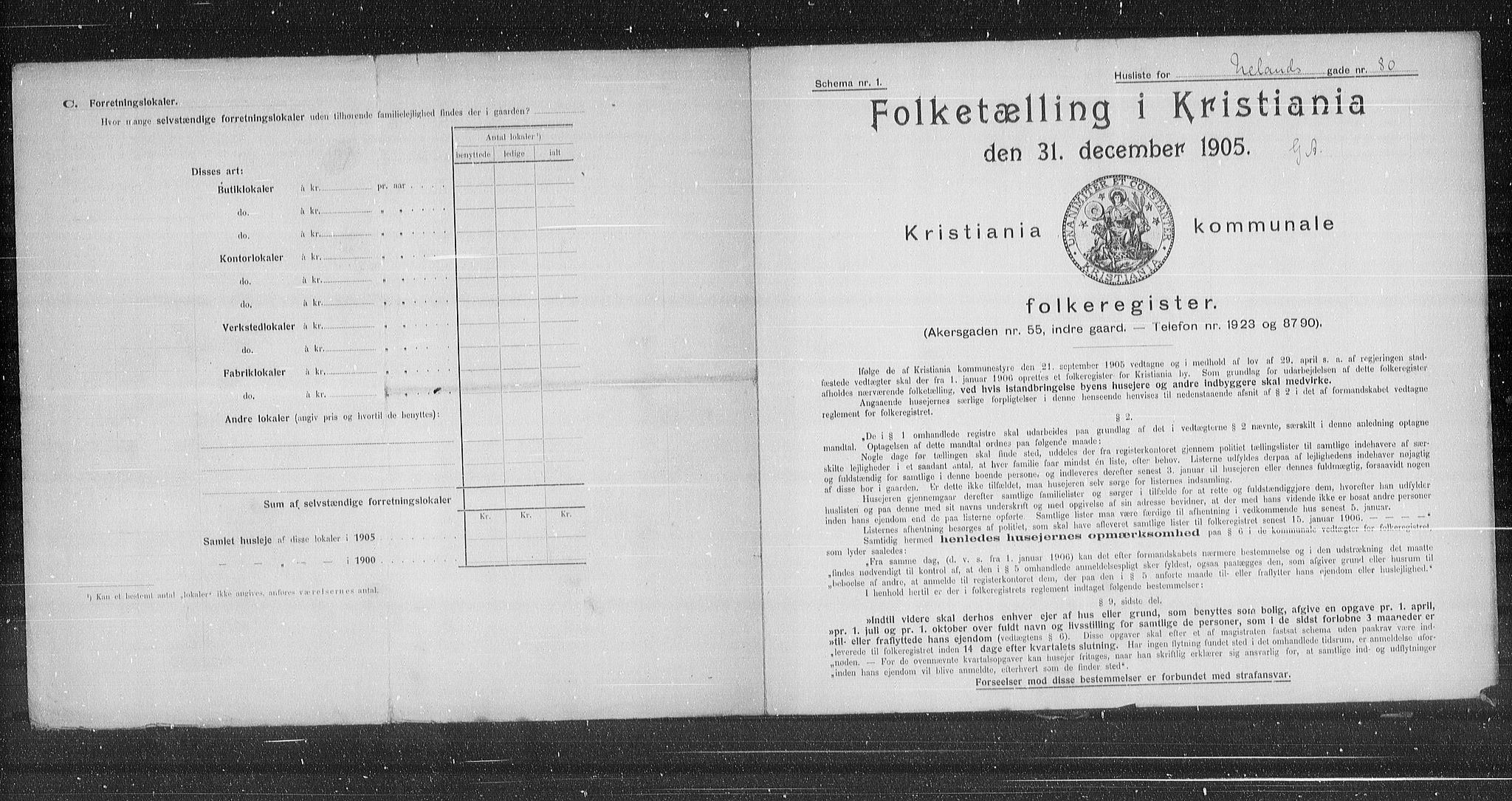 OBA, Municipal Census 1905 for Kristiania, 1905, p. 62324