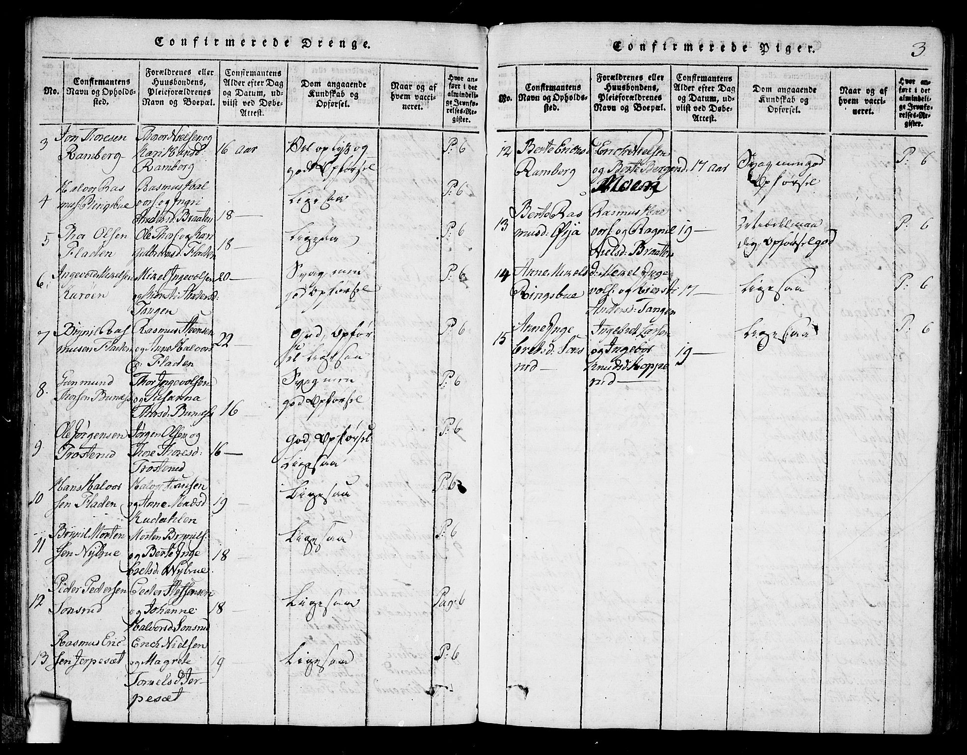 Rødenes prestekontor Kirkebøker, AV/SAO-A-2005/F/Fa/L0004: Parish register (official) no. I 4, 1814-1838, p. 3