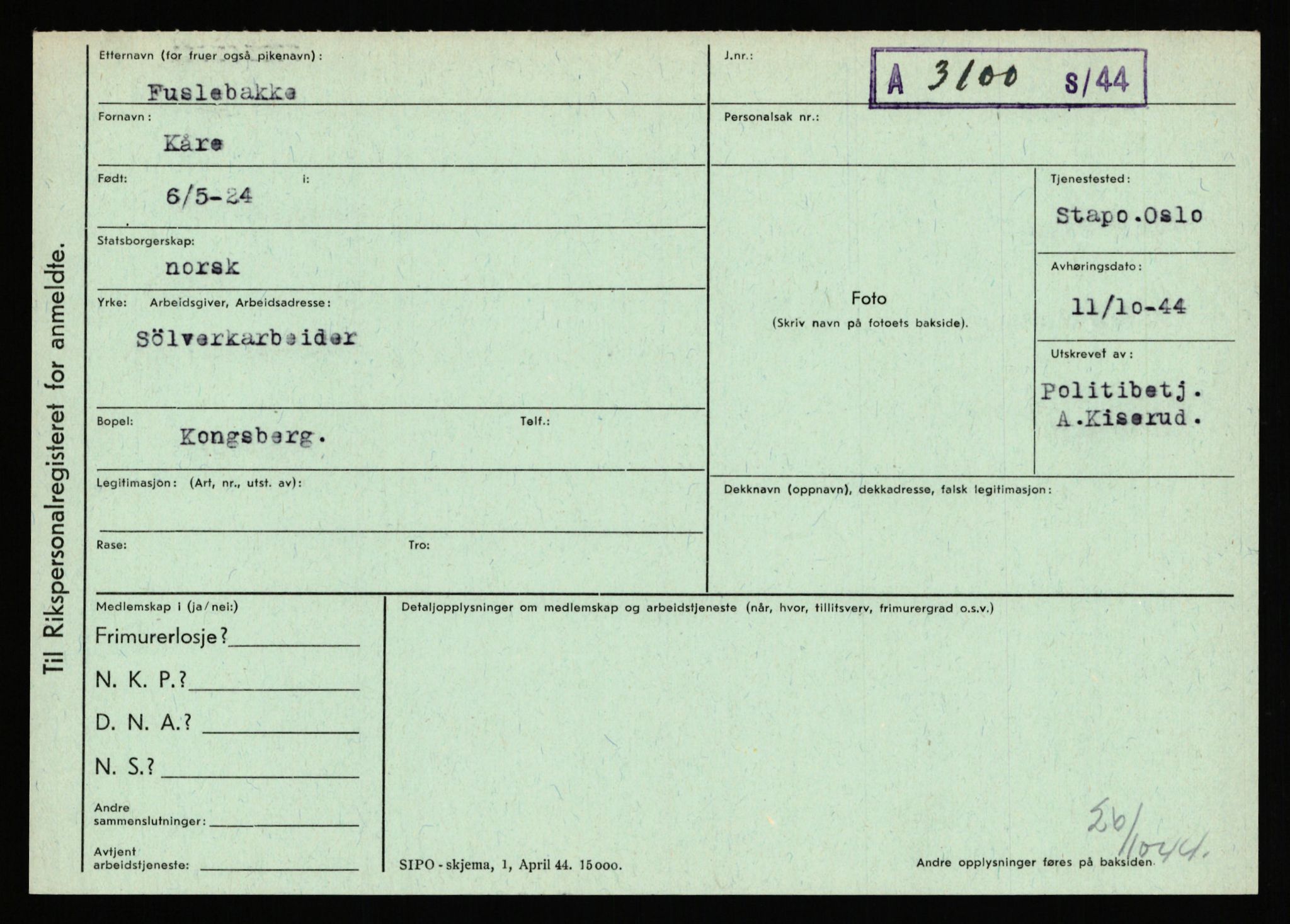 Statspolitiet - Hovedkontoret / Osloavdelingen, AV/RA-S-1329/C/Ca/L0005: Furali - Hamula, 1943-1945, p. 118