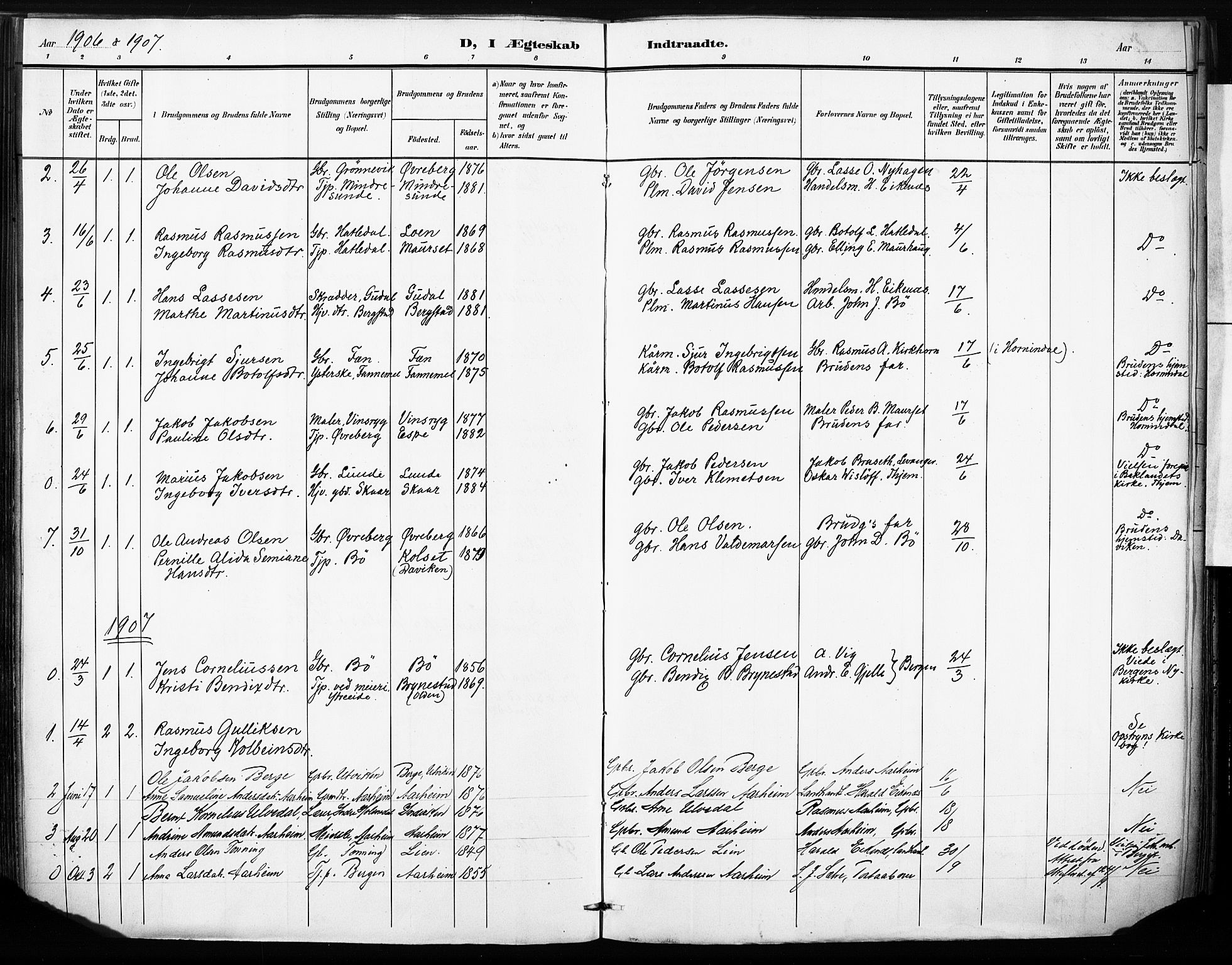 Stryn Sokneprestembete, AV/SAB-A-82501: Parish register (official) no. B 1, 1878-1907