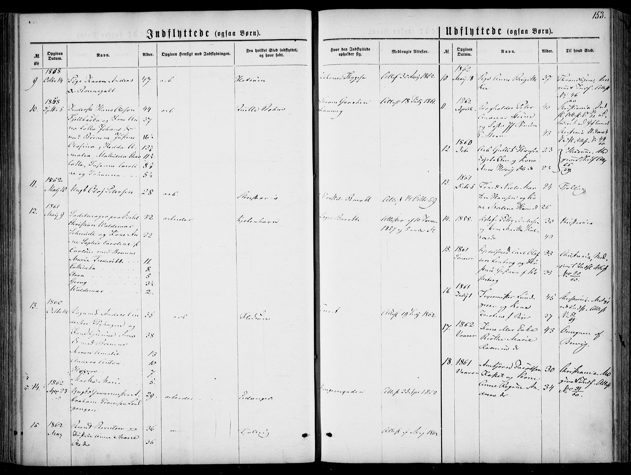 Larvik kirkebøker, SAKO/A-352/F/Fa/L0005: Parish register (official) no. I 5, 1856-1870, p. 153