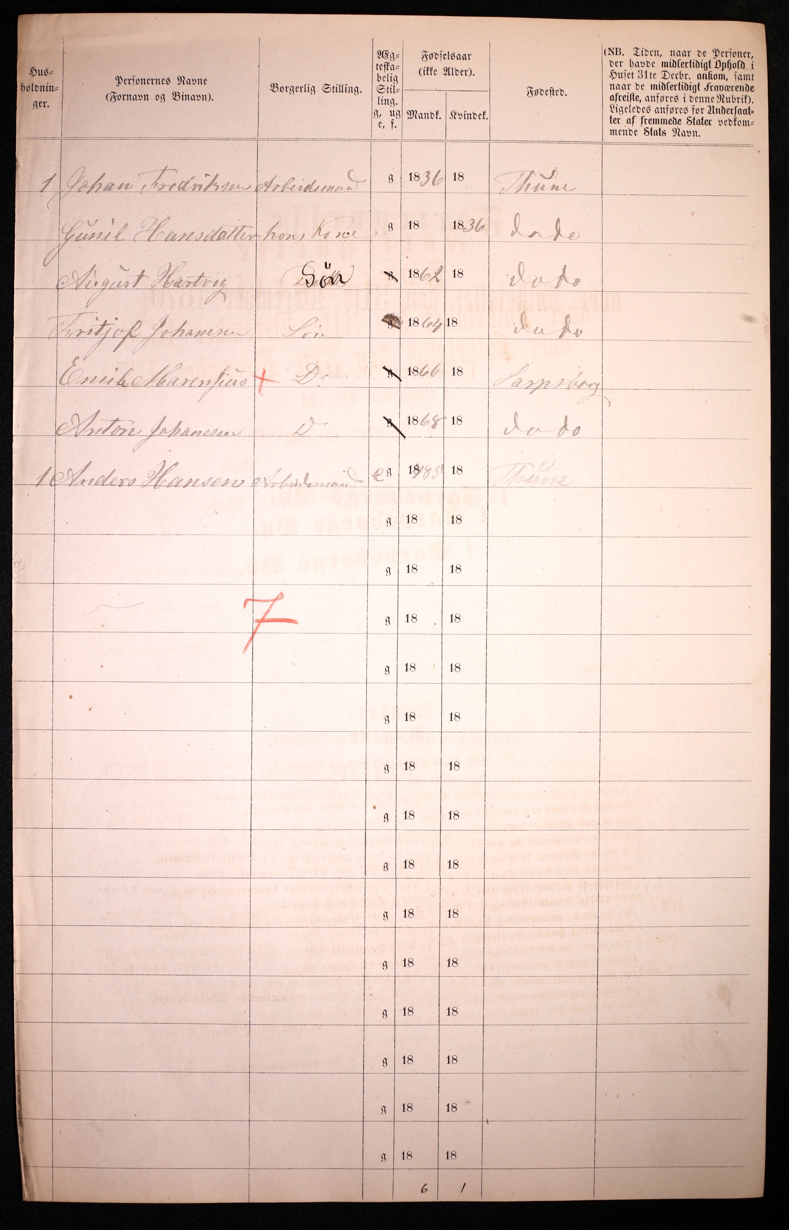 RA, 1870 census for 0102 Sarpsborg, 1870, p. 346