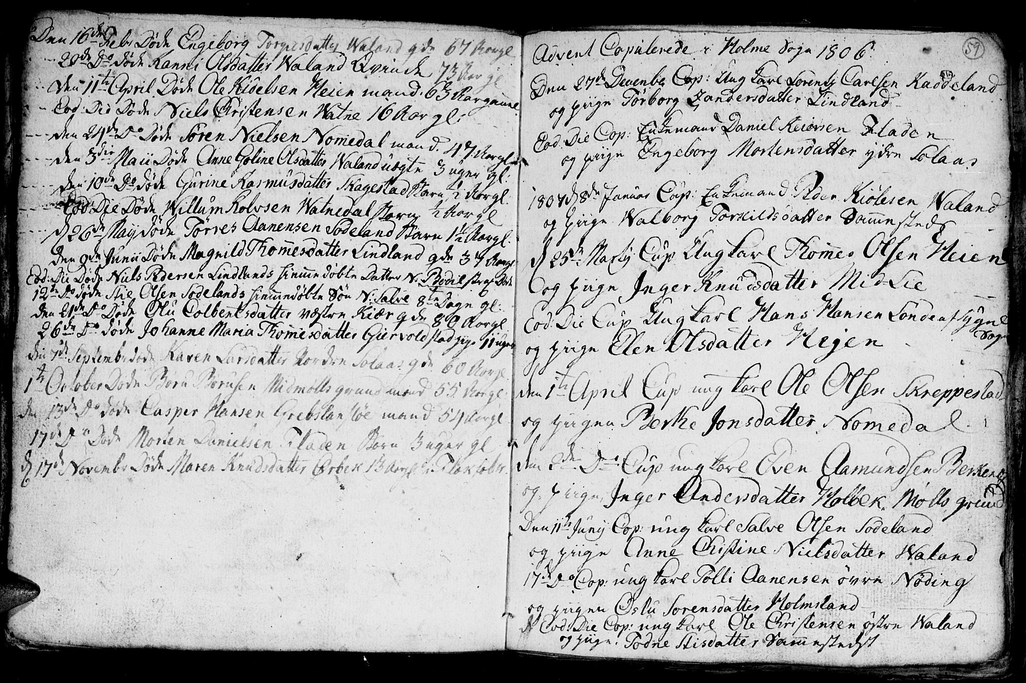 Holum sokneprestkontor, SAK/1111-0022/F/Fb/Fba/L0001: Parish register (copy) no. B 1 /1, 1770-1820, p. 59
