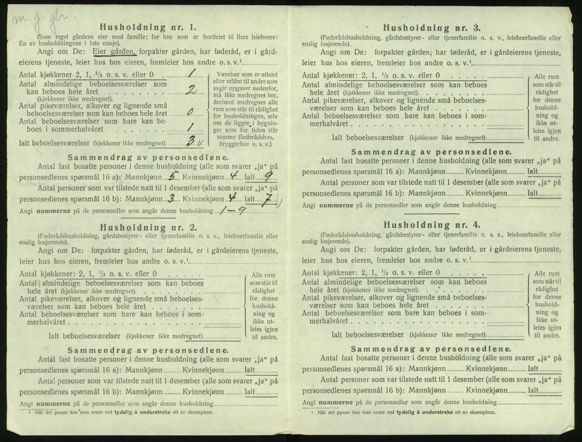 SAT, 1920 census for Hareid, 1920, p. 342