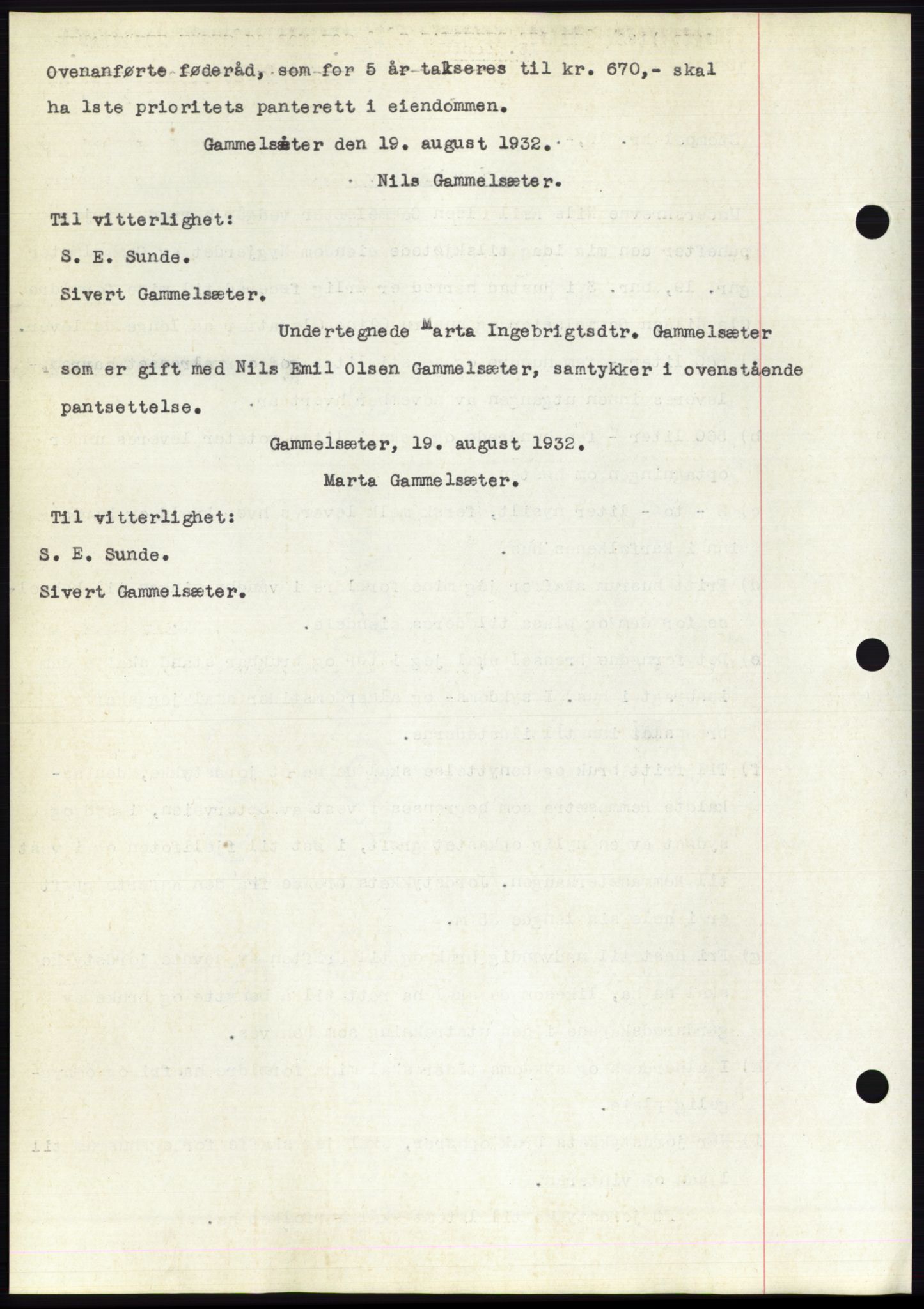 Romsdal sorenskriveri, AV/SAT-A-4149/1/2/2C/L0062: Mortgage book no. 56, 1932-1933, Deed date: 15.09.1932