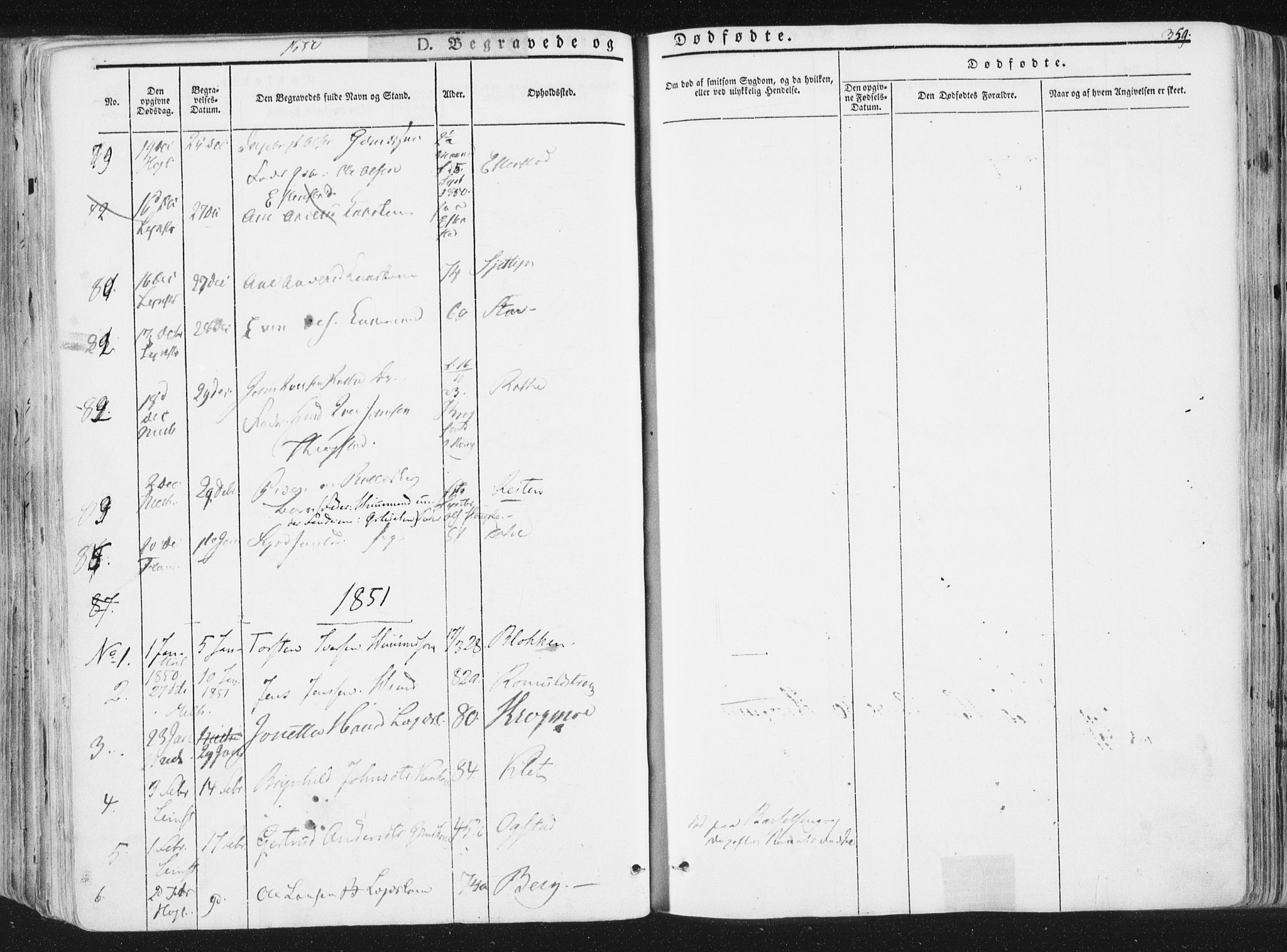 Ministerialprotokoller, klokkerbøker og fødselsregistre - Sør-Trøndelag, SAT/A-1456/691/L1074: Parish register (official) no. 691A06, 1842-1852, p. 359