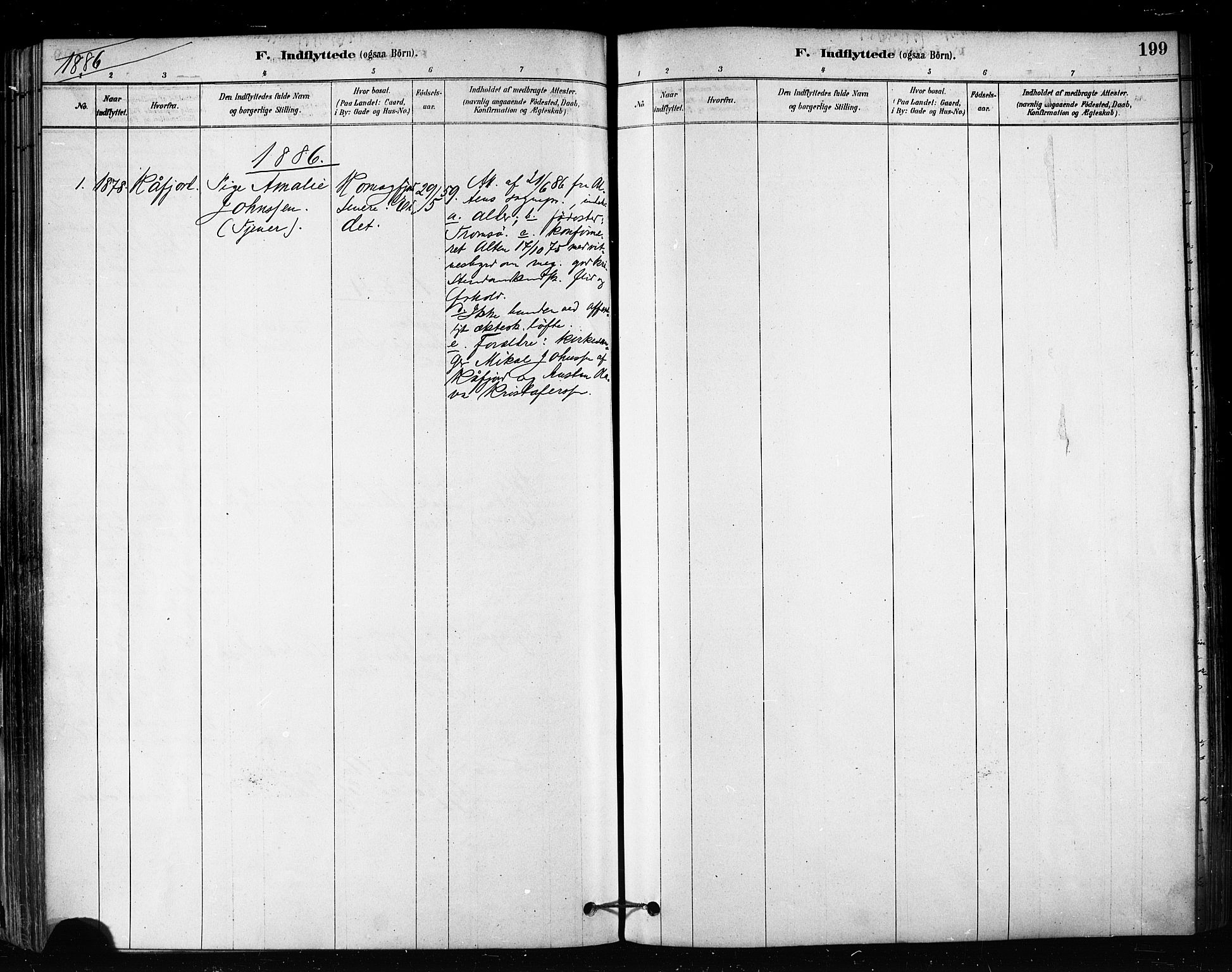 Talvik sokneprestkontor, SATØ/S-1337/H/Ha/L0012kirke: Parish register (official) no. 12, 1878-1886, p. 199