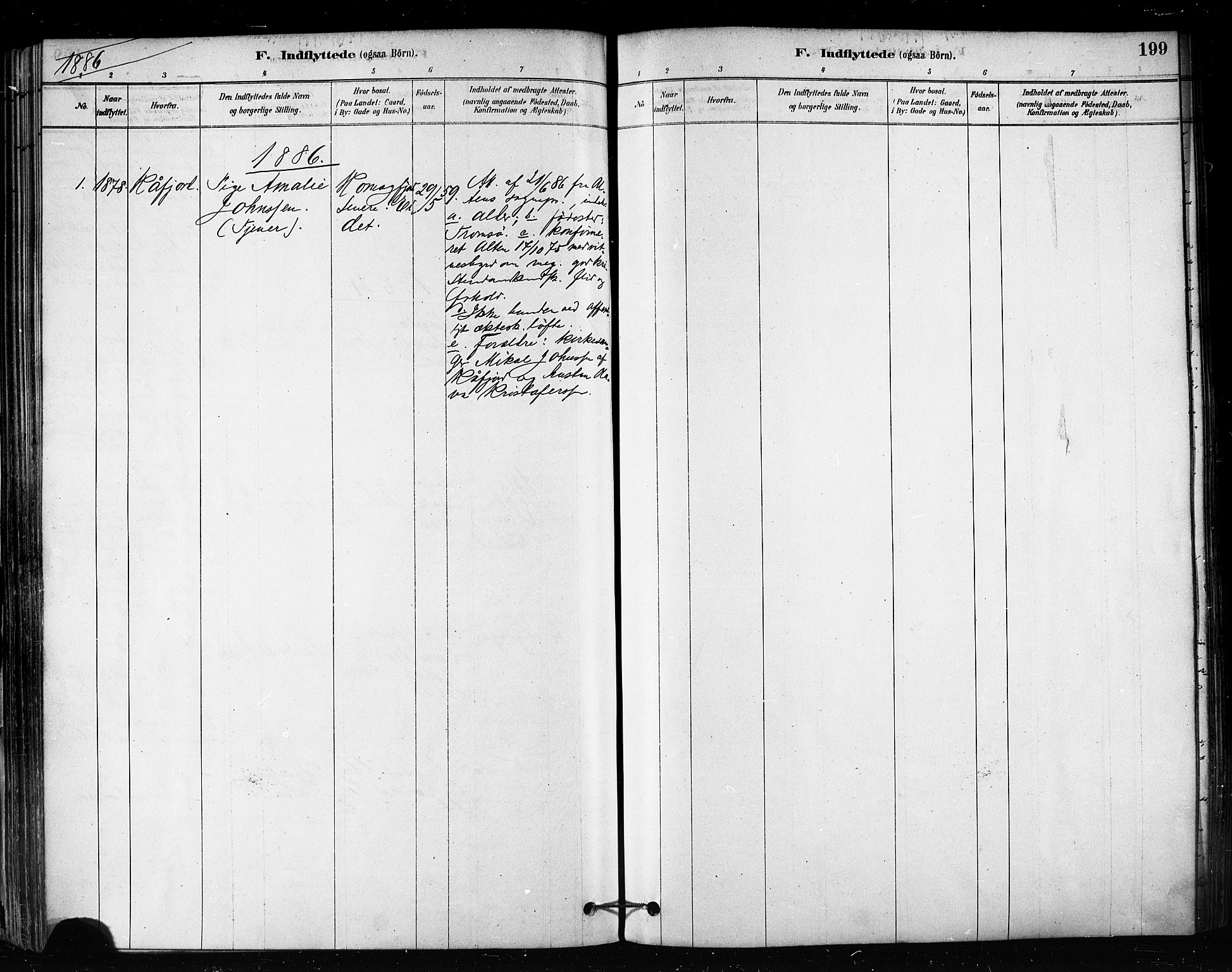 Talvik sokneprestkontor, AV/SATØ-S-1337/H/Ha/L0012kirke: Parish register (official) no. 12, 1878-1886, p. 199