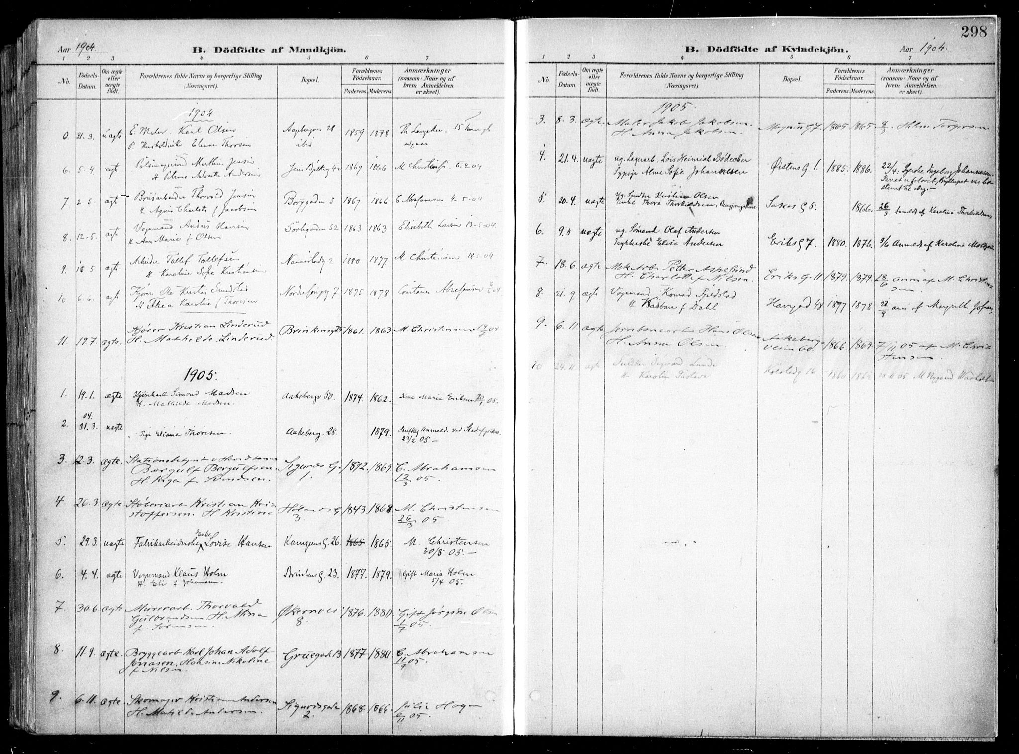 Kampen prestekontor Kirkebøker, AV/SAO-A-10853/F/Fa/L0007: Parish register (official) no. I 7, 1897-1905, p. 298